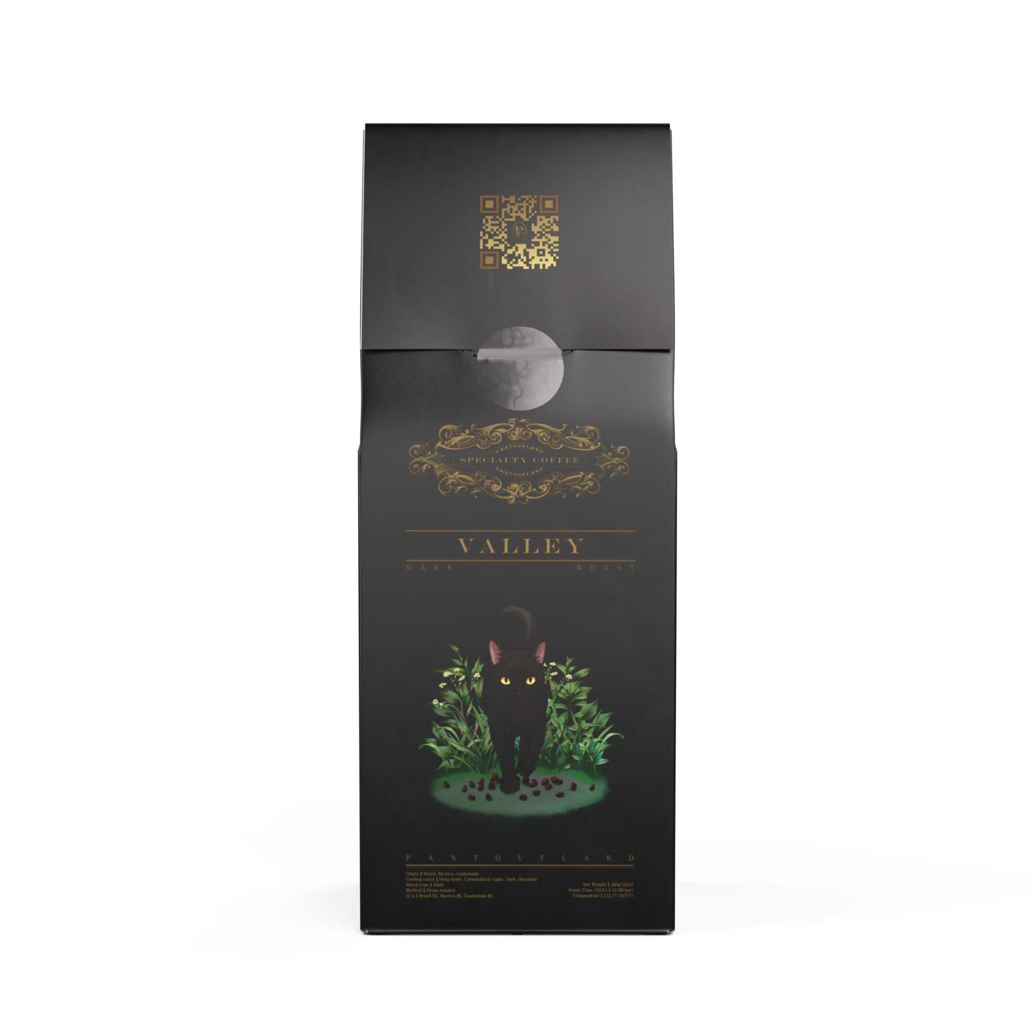 Pantouflard Flathead Valley Dark Roast Coffee – Whole Bean – 100% Arabica Specialty Blend (Brazil, Mexico, Guatemala) – Notes of Deep body, Caramelized sugar, Warm spice, Dark chocolate – 12oz(340g...