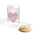 Clear Pantouflard Passionate Love Red Heart Quote Tempered Glass Sipper