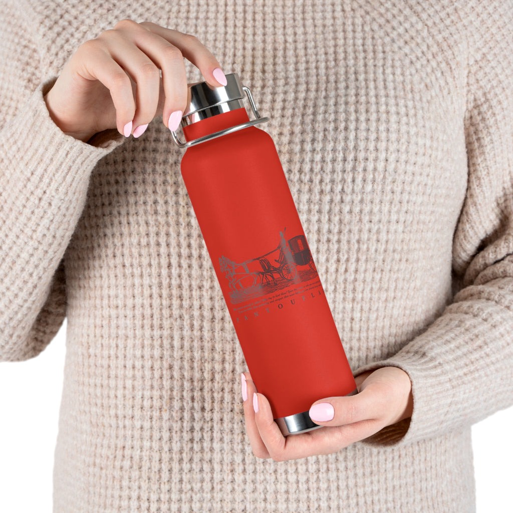 Orange Vintage Carriage Quote 22oz Copper Vacuum Insulated Bottle