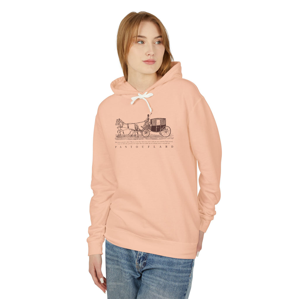 Old Money Equestrian Heritage Hoodie - The Timeless Carriage I (Lightweight 100% Cotton)