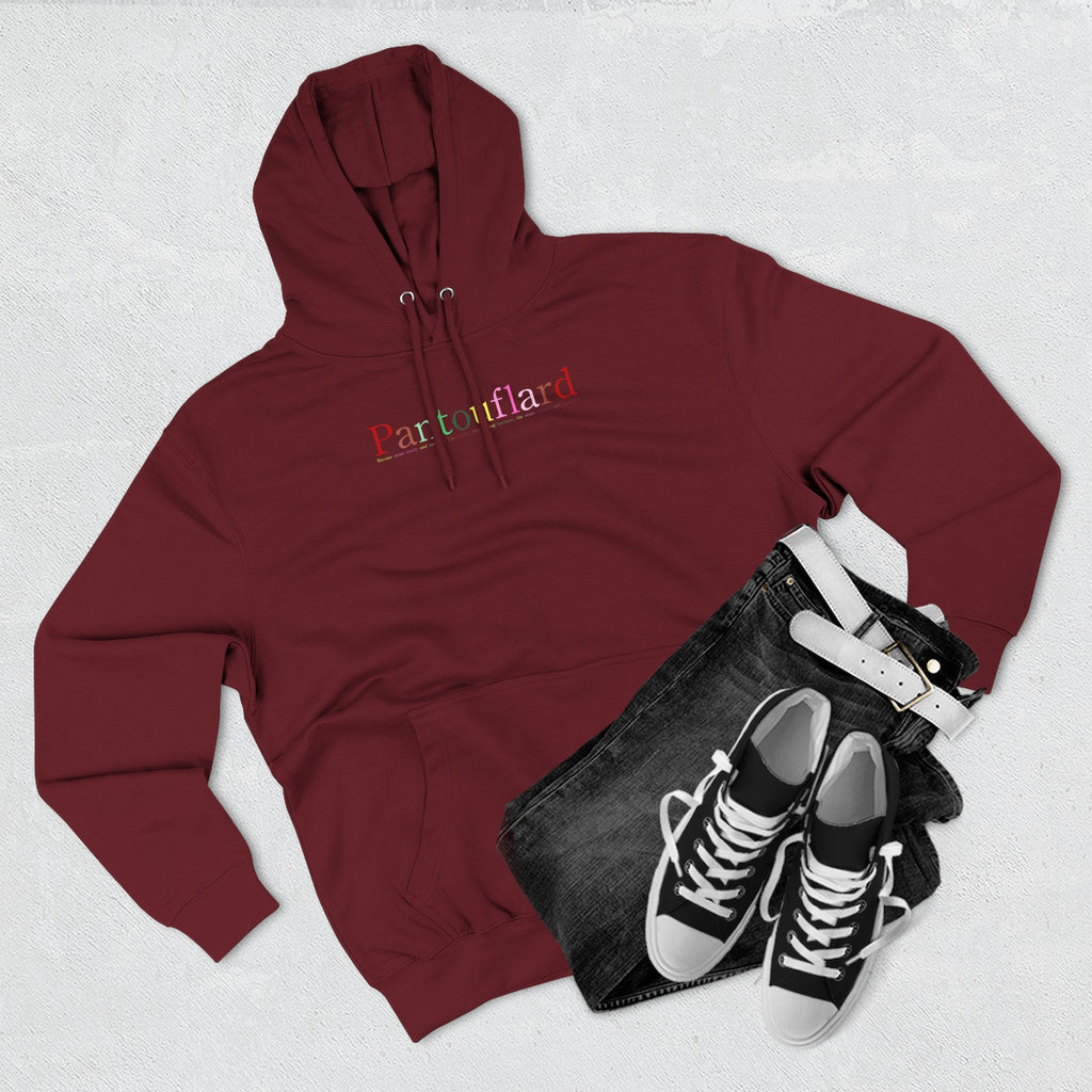 Old Money Aesthetic Premium Hoodie - Pantouflard Colorful Logo (Lane Seven 3-End Fleece)