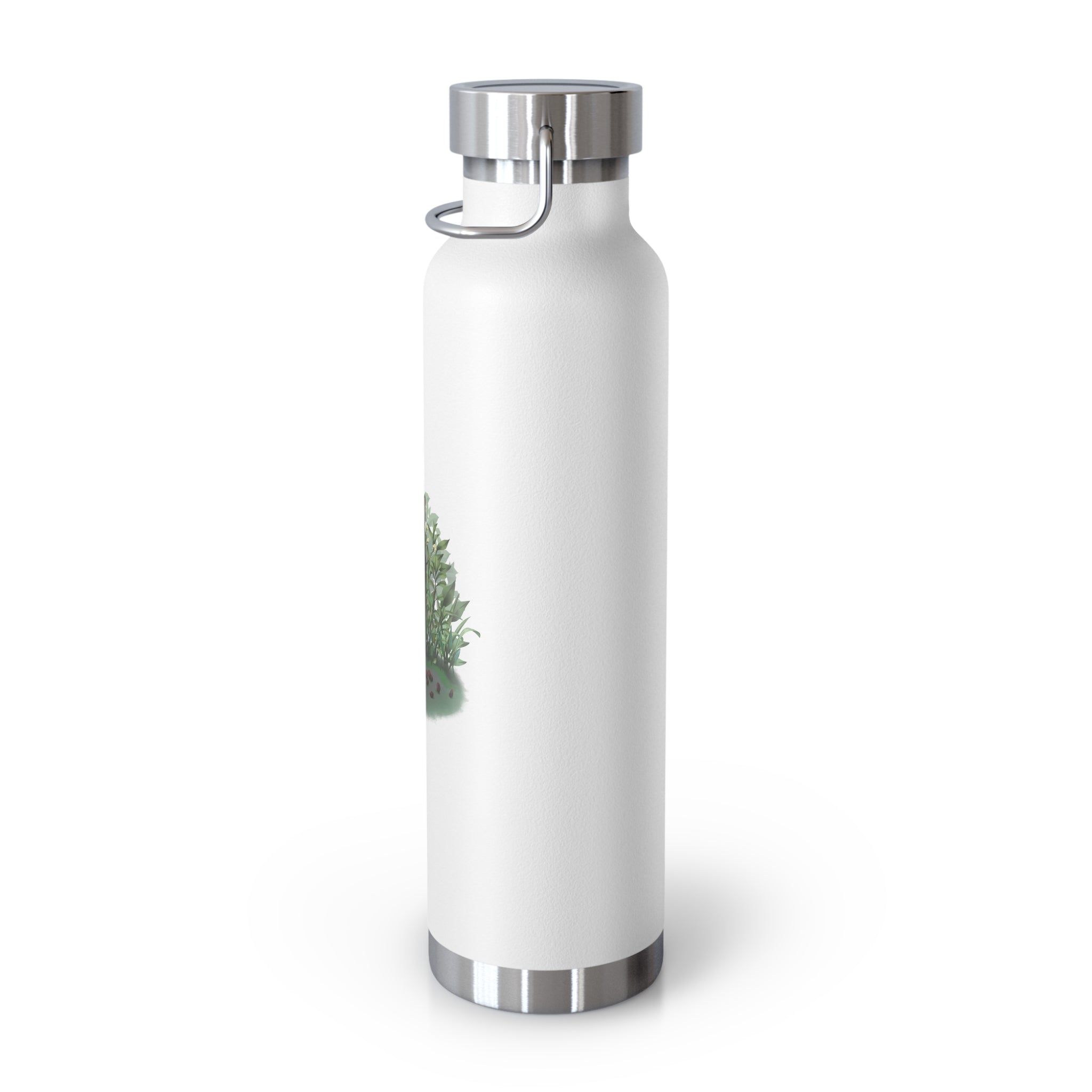 Black Mysterious Black Cat in Bushes 22oz Copper Vacuum Insulated Bottle