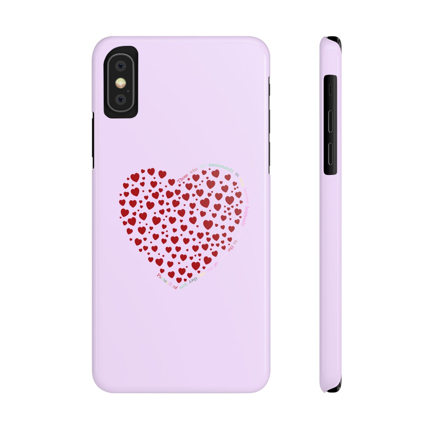 Funda delgada Red Heart para iPhone
