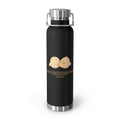 Navy Blue Cute Biting Chicks Quote 22oz Copper Vacuum Insulated Bottle
