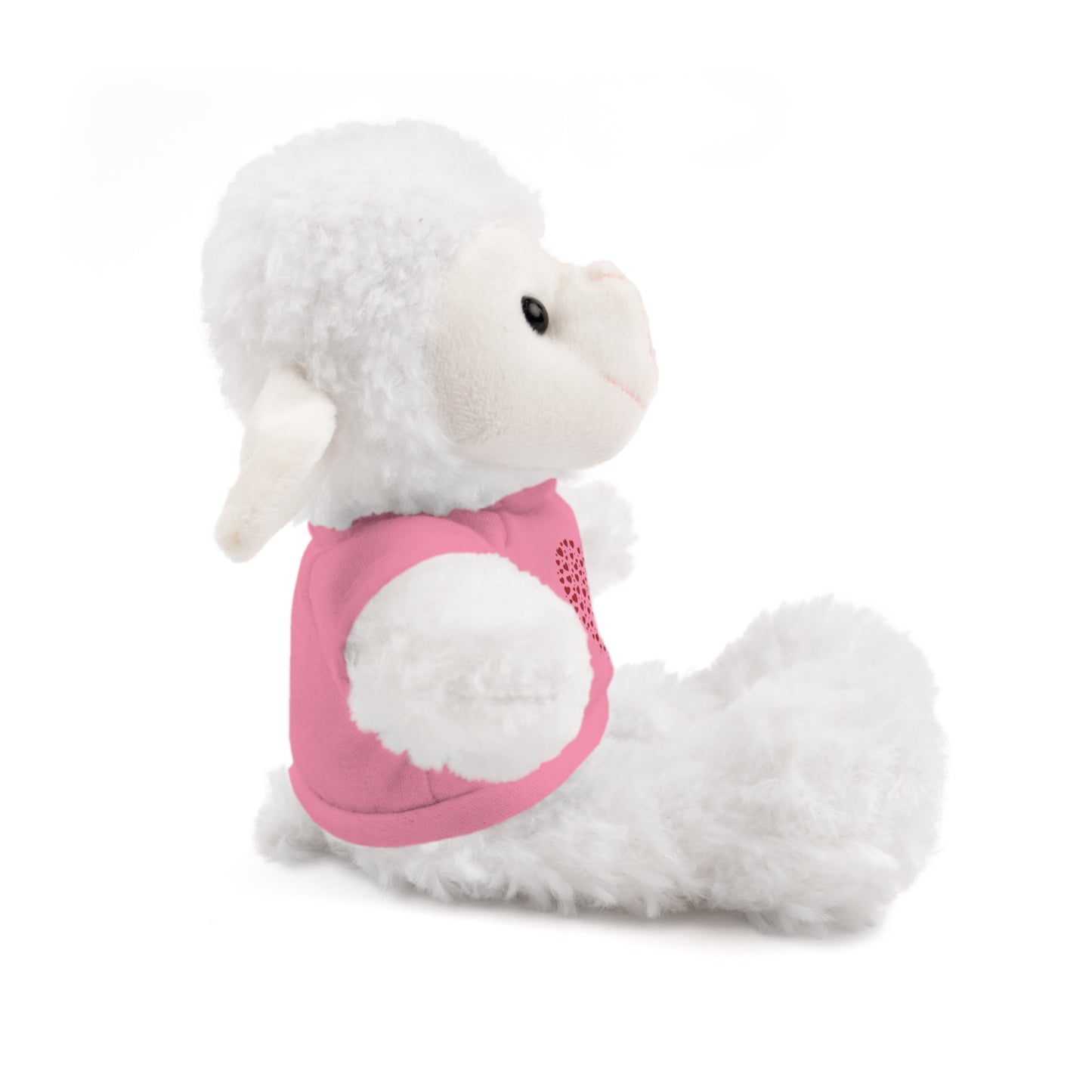 Personalized Stuffed Animal with Red Heart T-Shirt