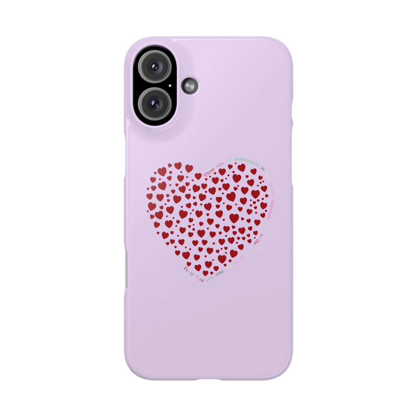Funda delgada Red Heart para iPhone