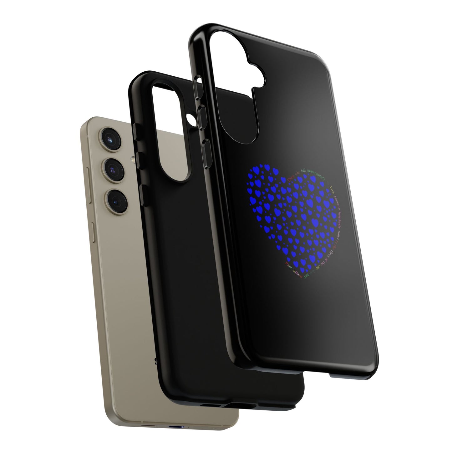 Fundas de corazón azul para teléfonos iPhone, Galaxy, Google Pixel (54 tipos)