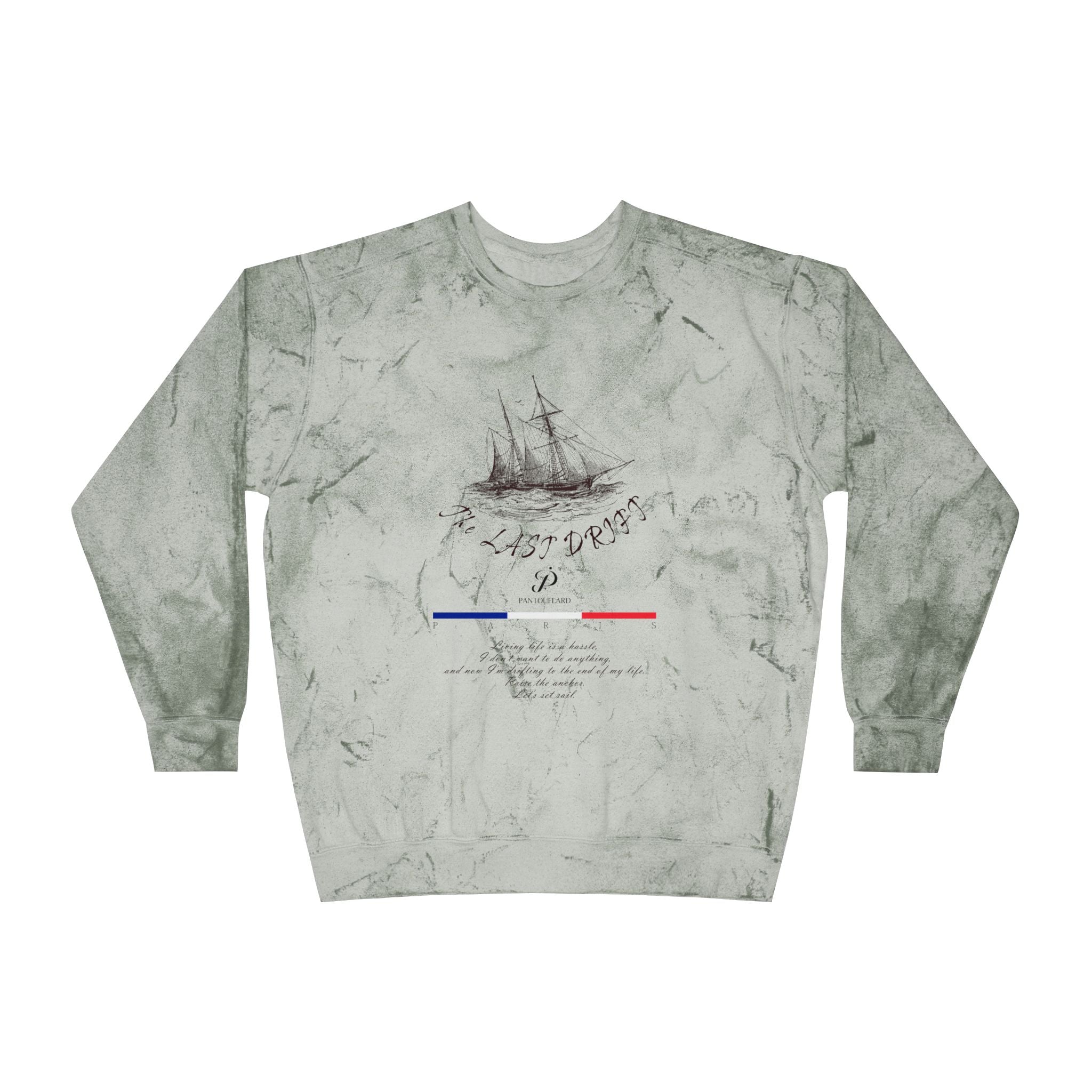 Old Money Nautical Grunge Crewneck - The Last Drift I (Comfort Colors Mineral Wash)