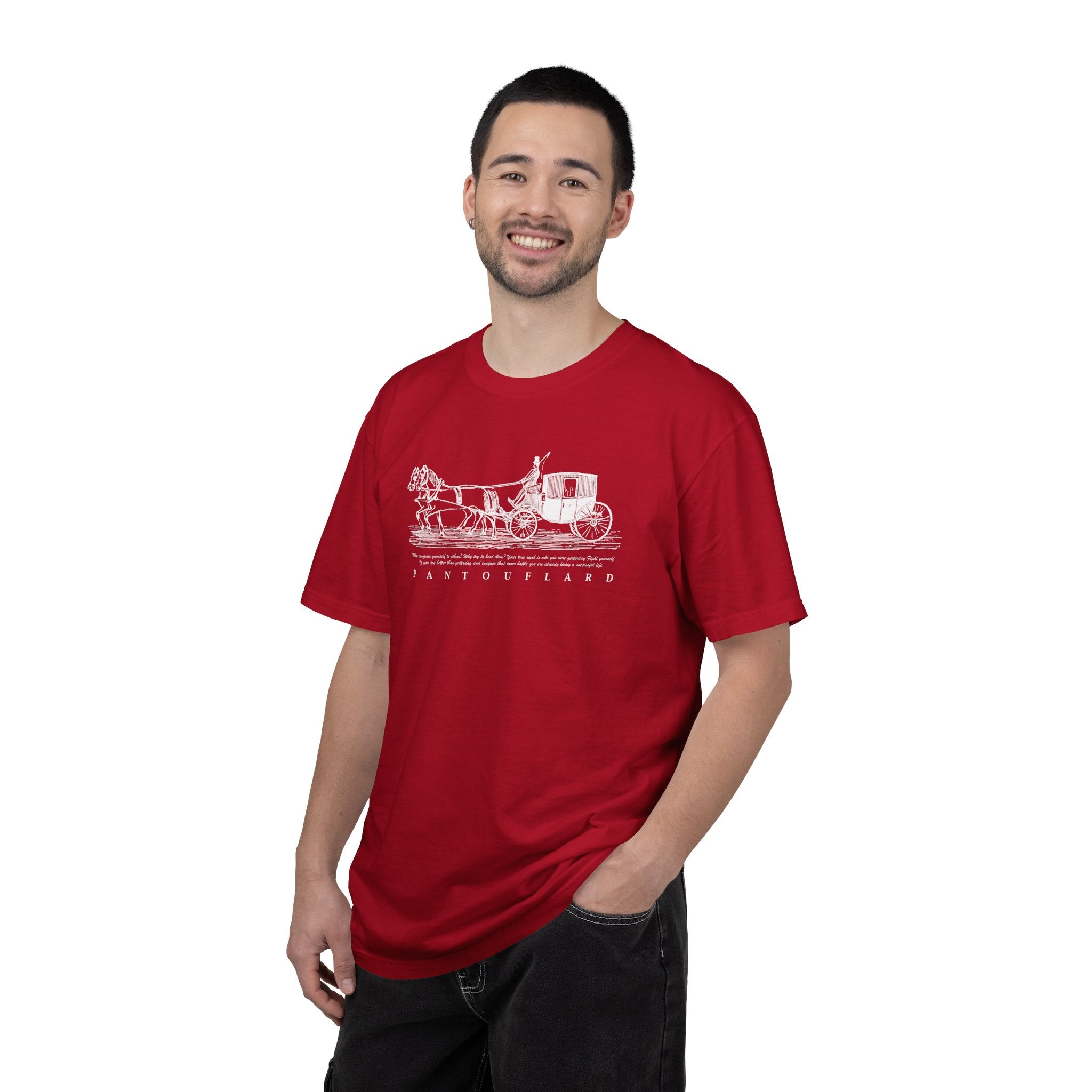 Unisex Burnt Orange Hanes Vintage Carriage Graphic 100% Cotton T-Shirt