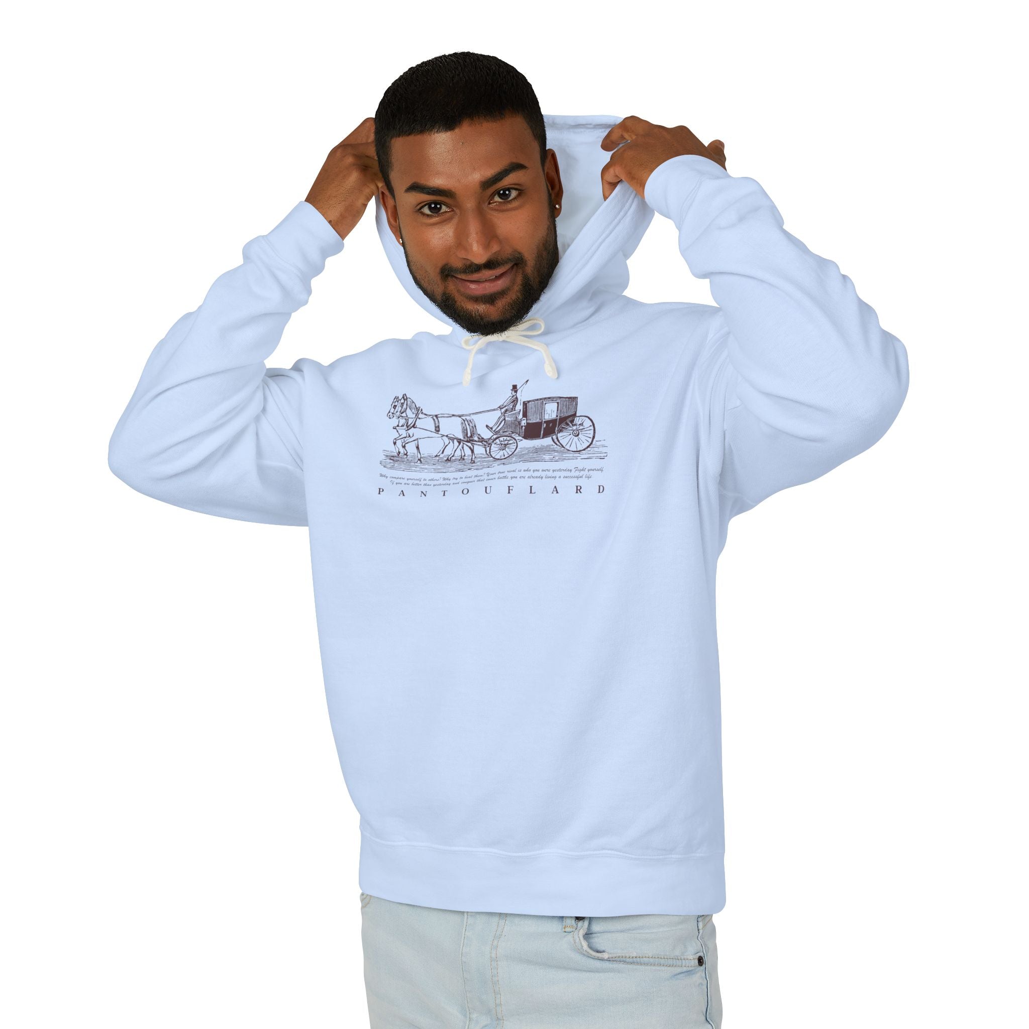 Old Money Equestrian Heritage Hoodie - The Timeless Carriage I (Lightweight 100% Cotton)