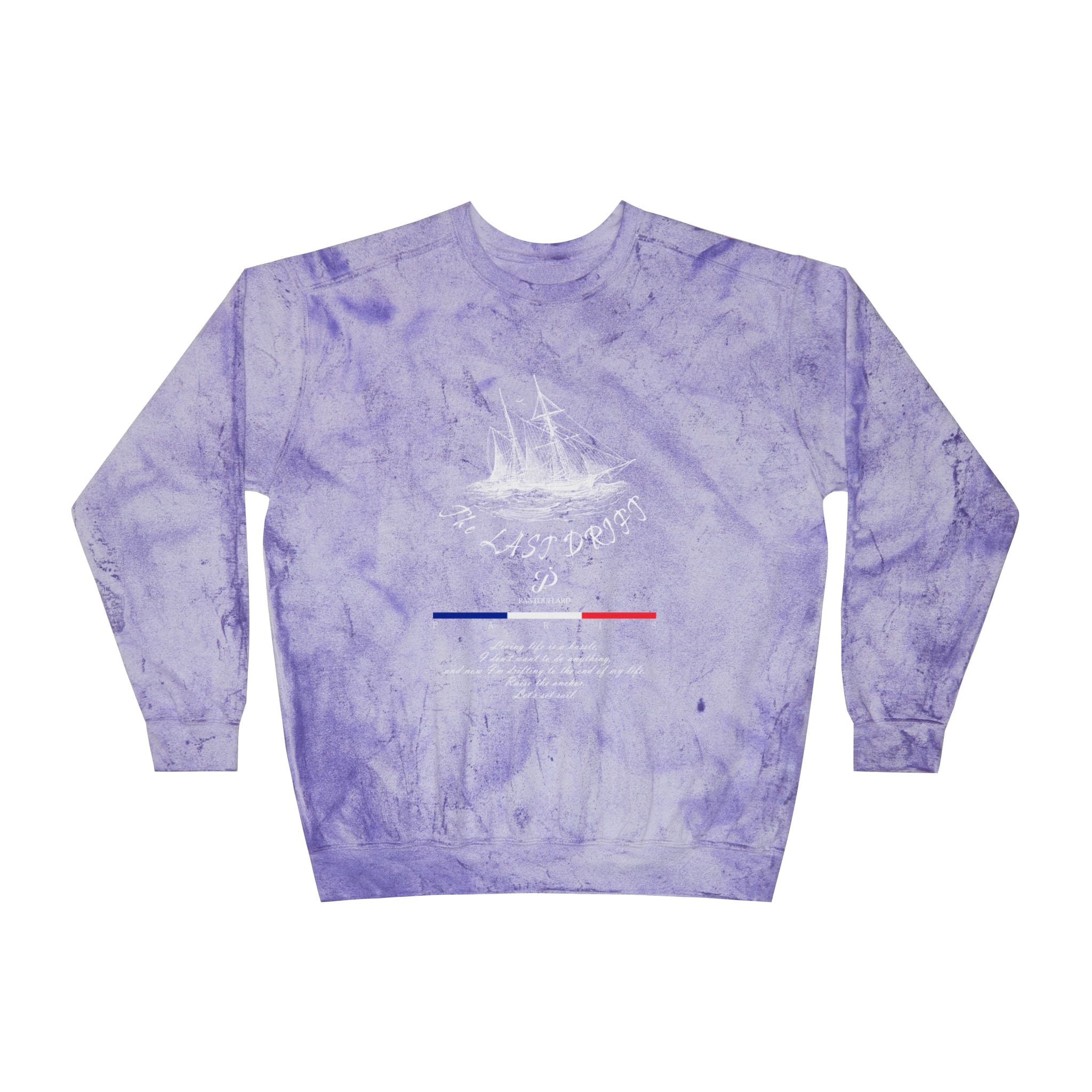 Old Money Nautical Grunge Crewneck - The Last Drift II (Comfort Colors Mineral Wash)