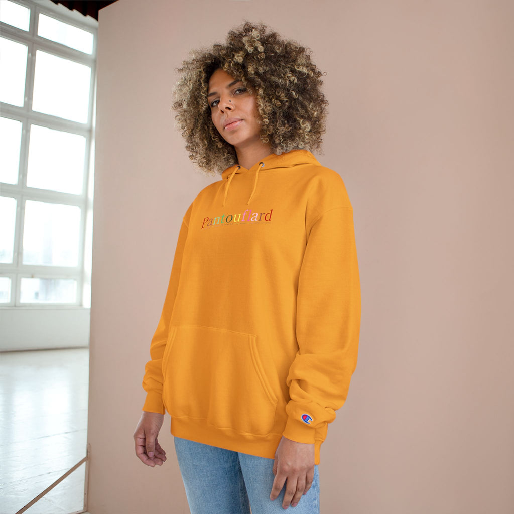 Old Money Aesthetic Champion Hoodie - Pantouflard Pastel Logo (Premium Powerblend Fleece)