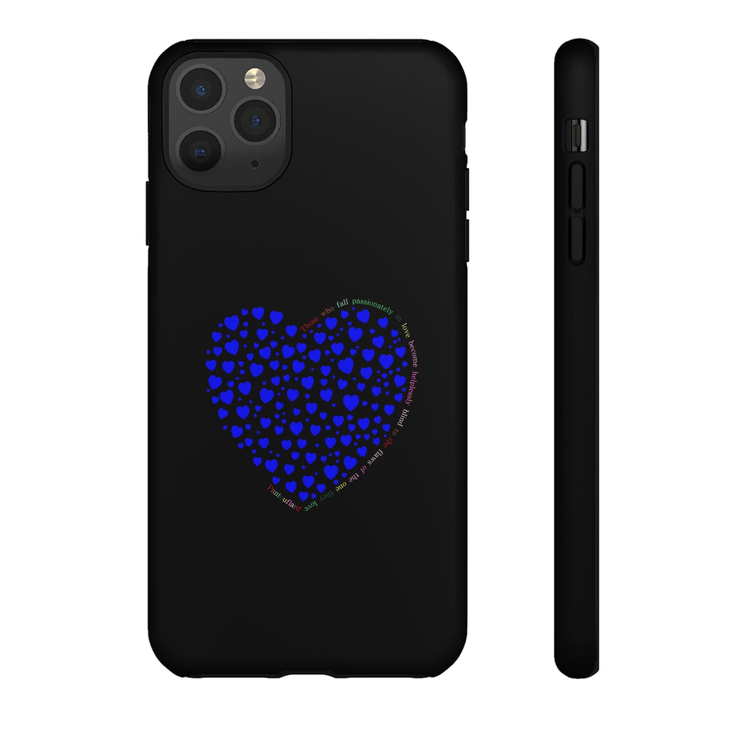 Fundas de corazón azul para teléfonos iPhone, Galaxy, Google Pixel (54 tipos)
