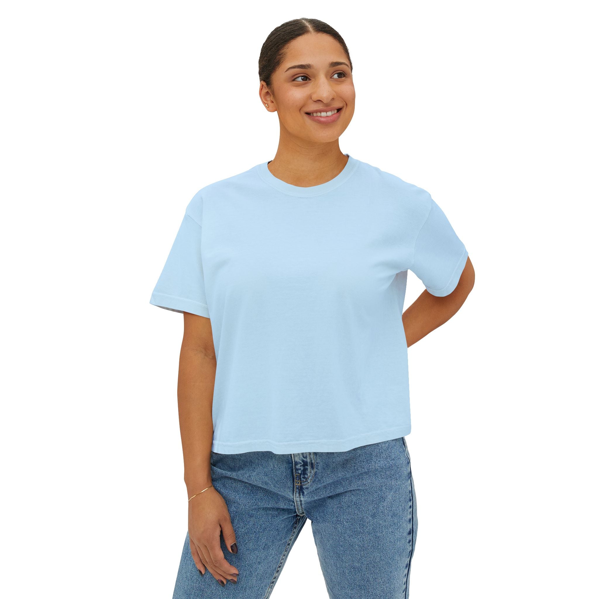 Women's White Pantouflard Carriage Cotton Boxy Tee