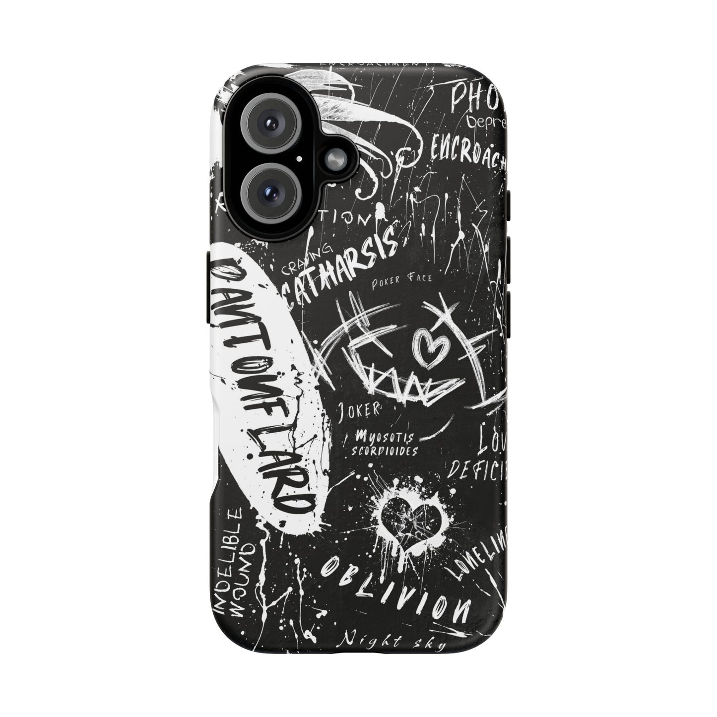 Fundas resistentes: funda atrevida para iPhone, Galaxy, Google Pixel, diseño de grafiti negro, estética urbana, regalo para amantes del arte, accesorios de teléfono modernos, estilo callejero