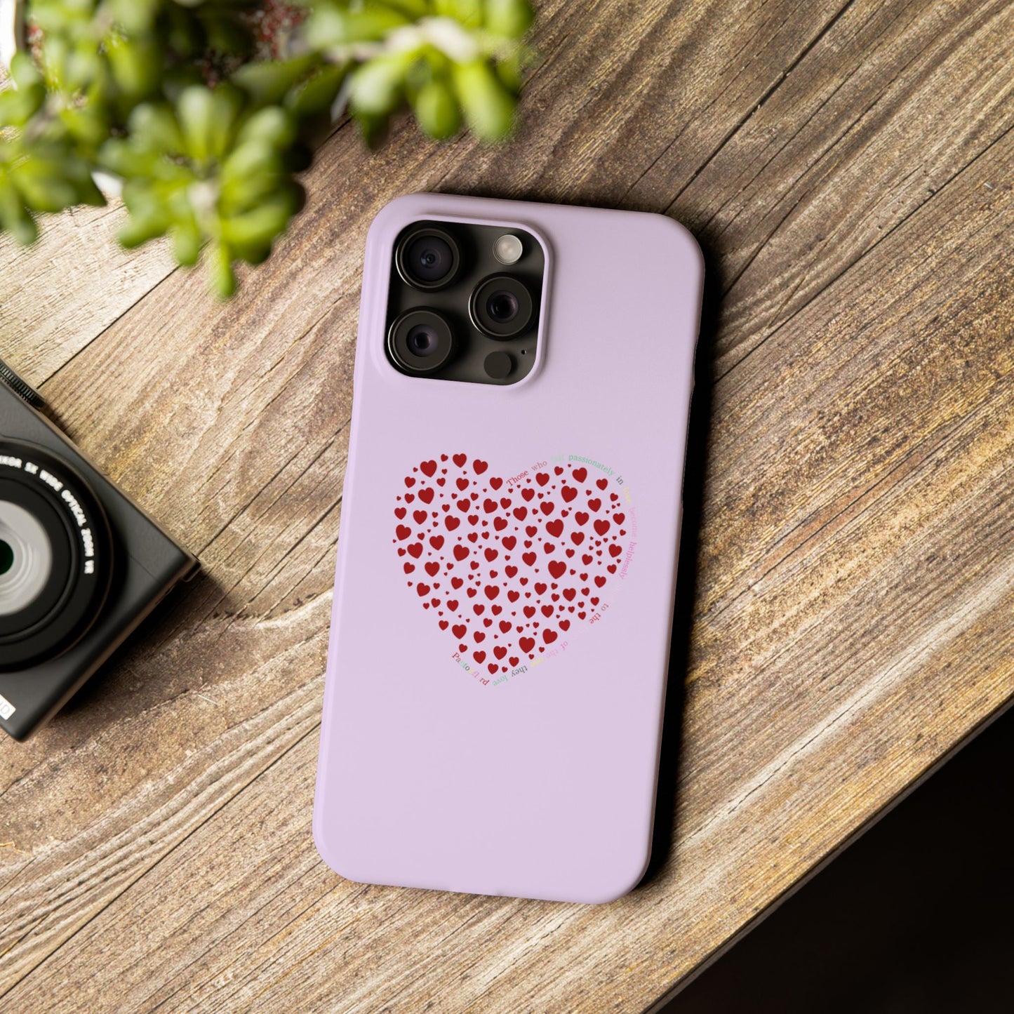 Funda delgada Red Heart para iPhone