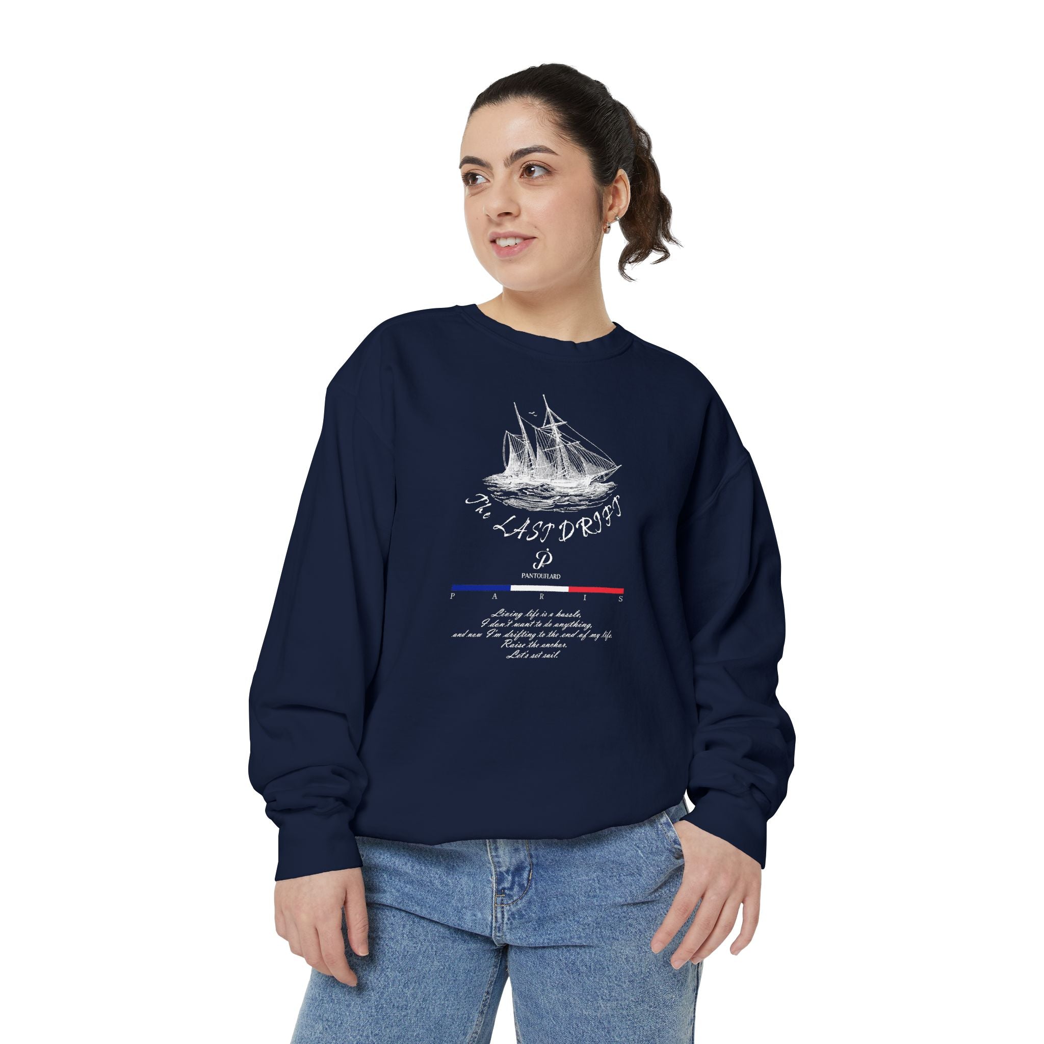 Unisex Navy Last Drift Cotton Blend Sweatshirt