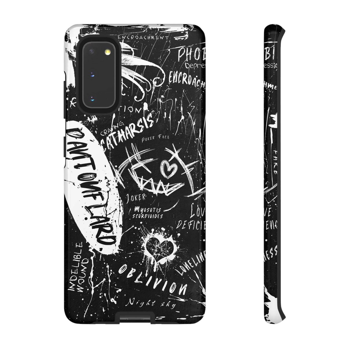 Fundas resistentes: funda atrevida para iPhone, Galaxy, Google Pixel, diseño de grafiti negro, estética urbana, regalo para amantes del arte, accesorios de teléfono modernos, estilo callejero