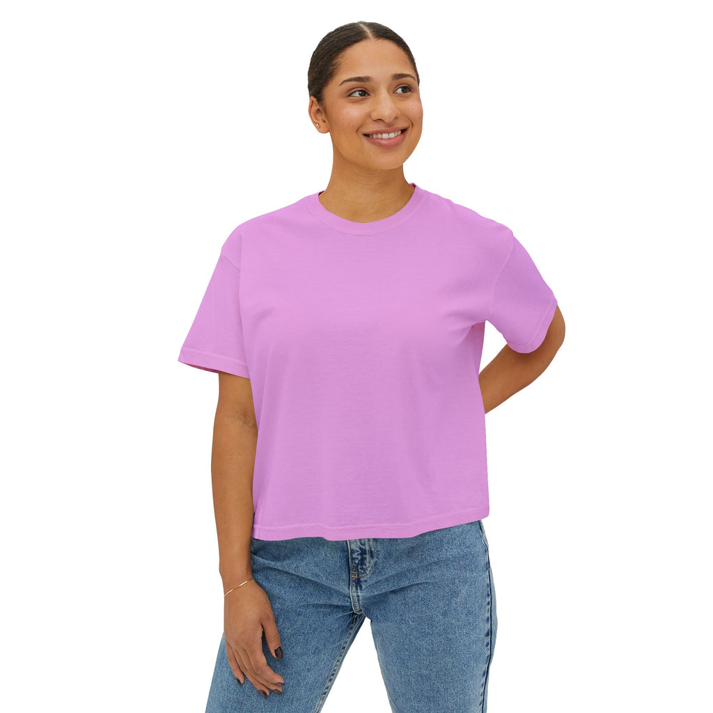 Women's White Pantouflard Carriage Cotton Boxy Tee