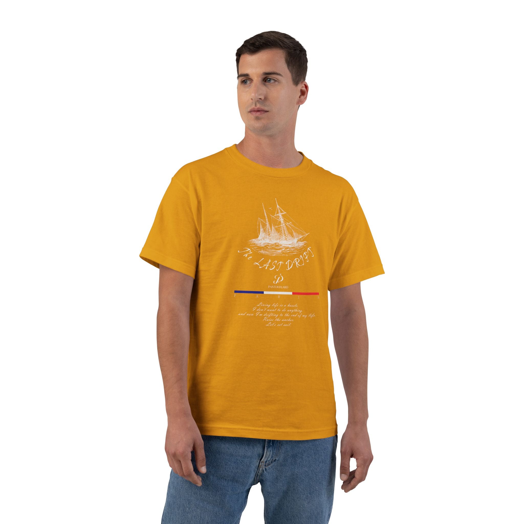 Unisex Black Hanes Vintage Ship Graphic 100% Cotton T-Shirt