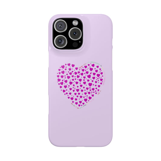 Pink Heart Slim iPhone Case