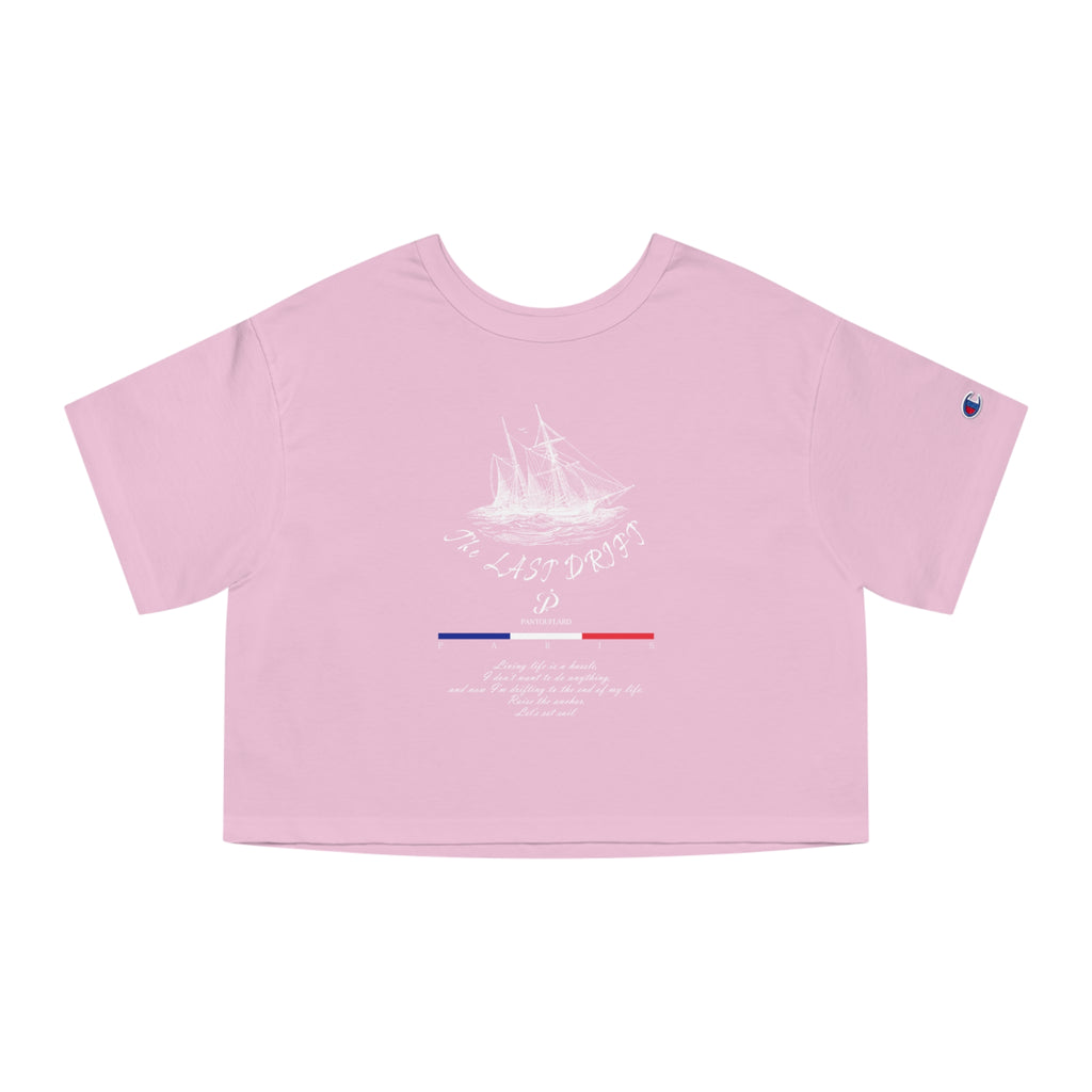 Old Money Nautical Champion Cropped Tee - The Last Drift II (Paris Aesthetic Heritage Shirt)