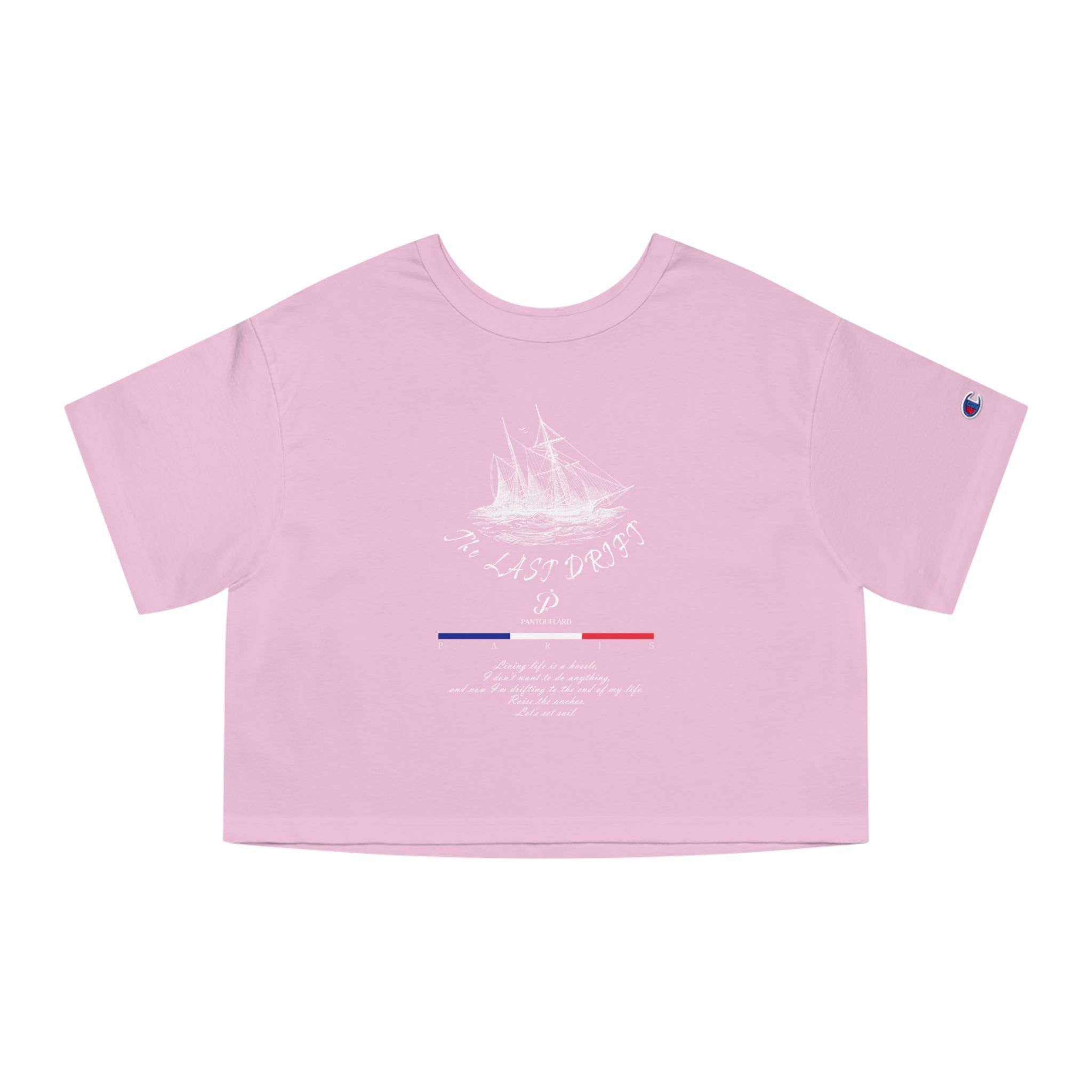 Old Money Nautical Champion Cropped Tee - The Last Drift II (Paris Aesthetic Heritage Shirt)