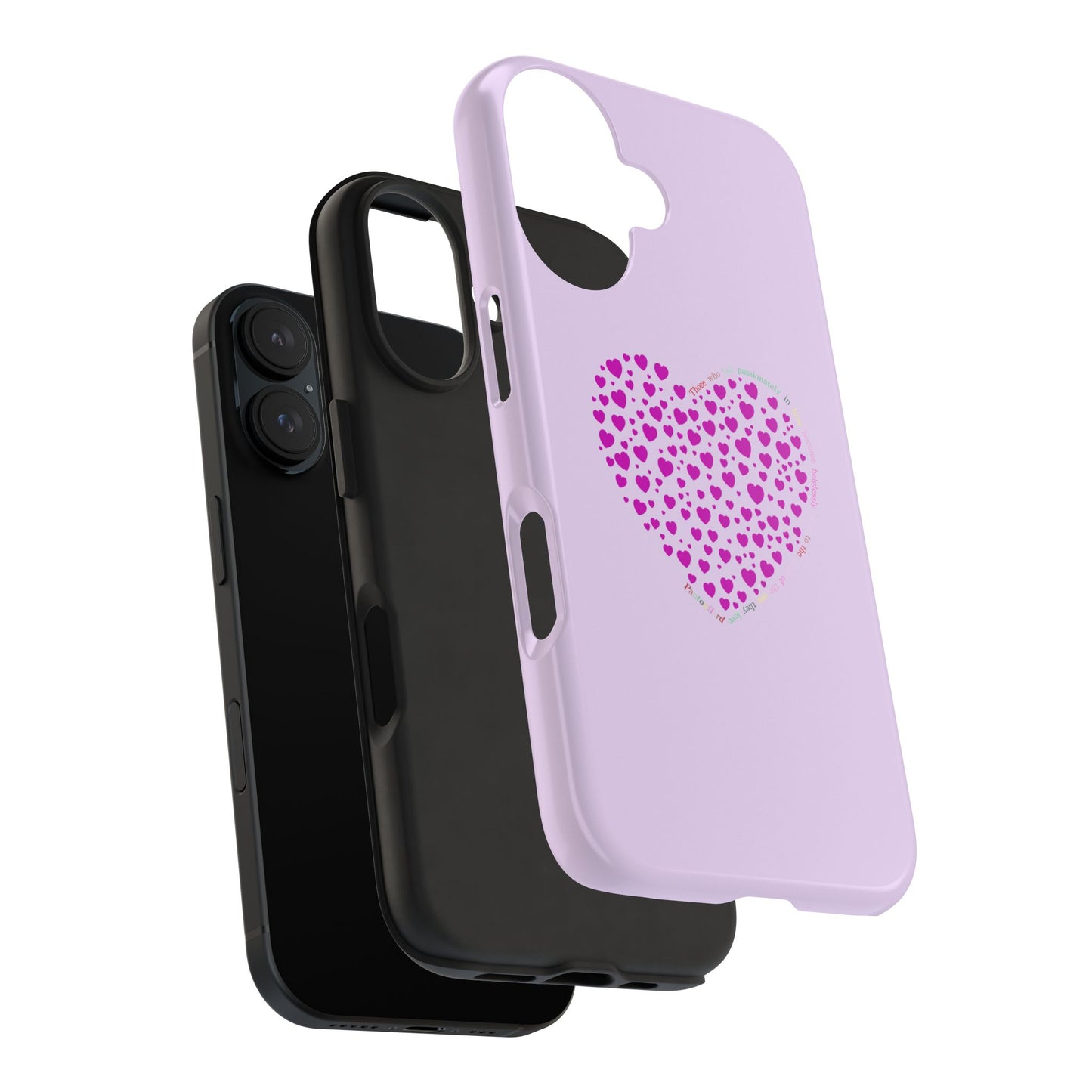Pink Heart Design Tough iPhone Cases