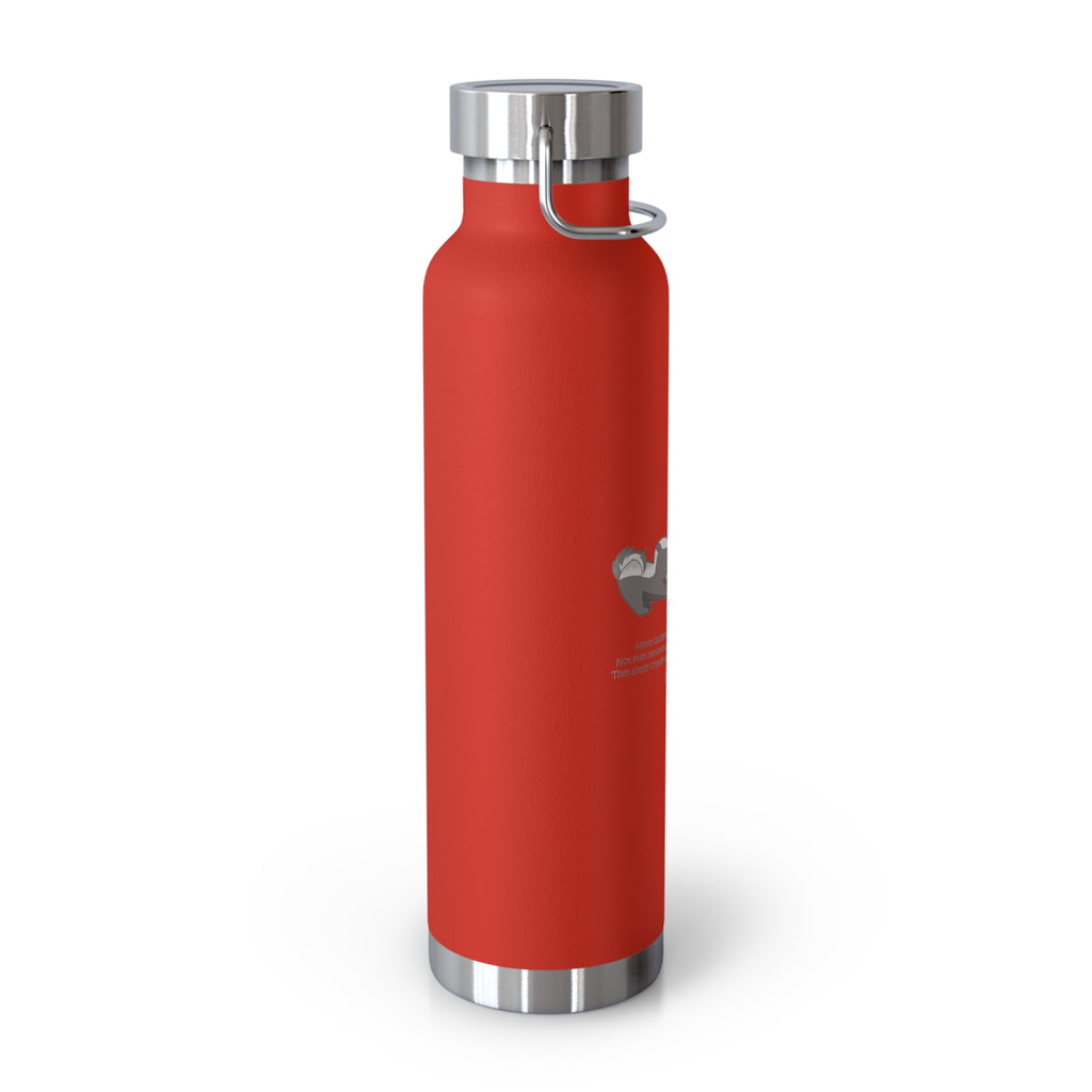Black Fierce Honey Badgers Quote 22oz Copper Vacuum Insulated Bottle