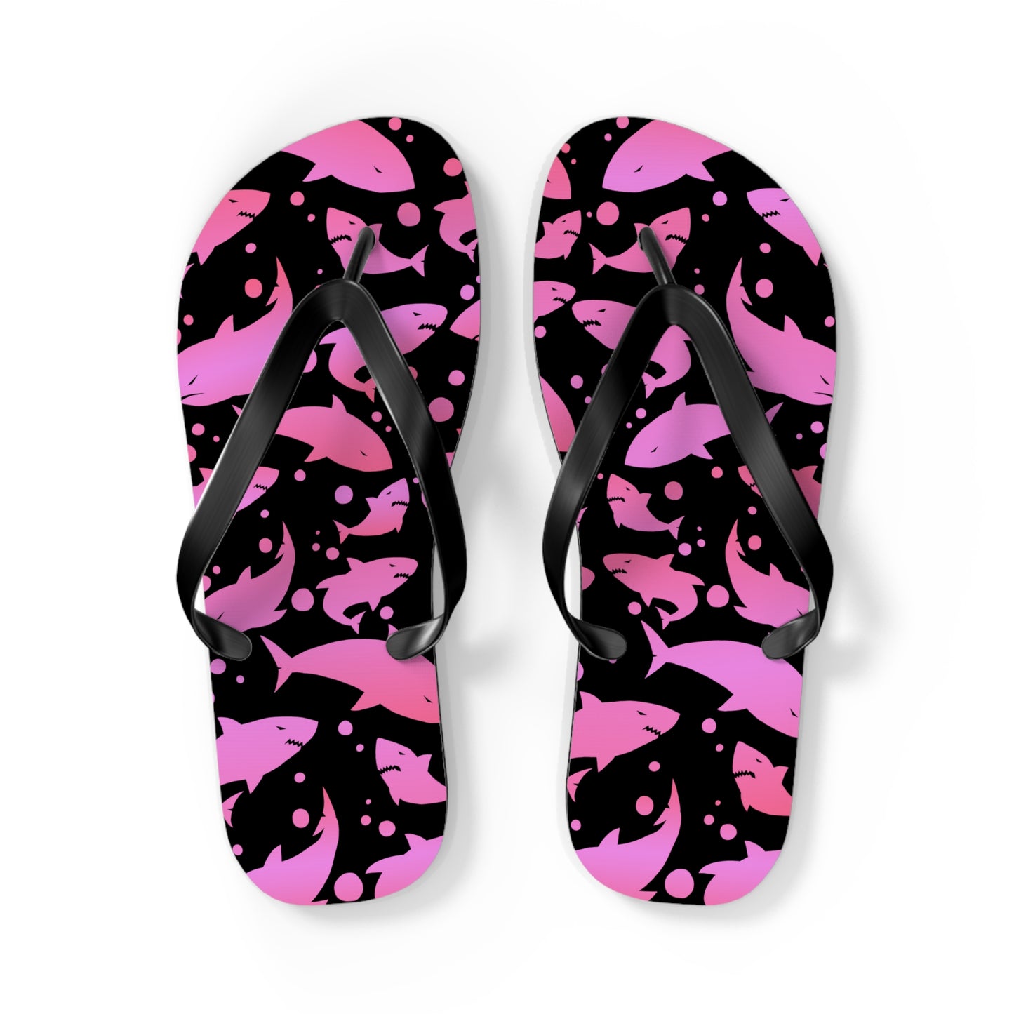 Pink Shark Flip Flops