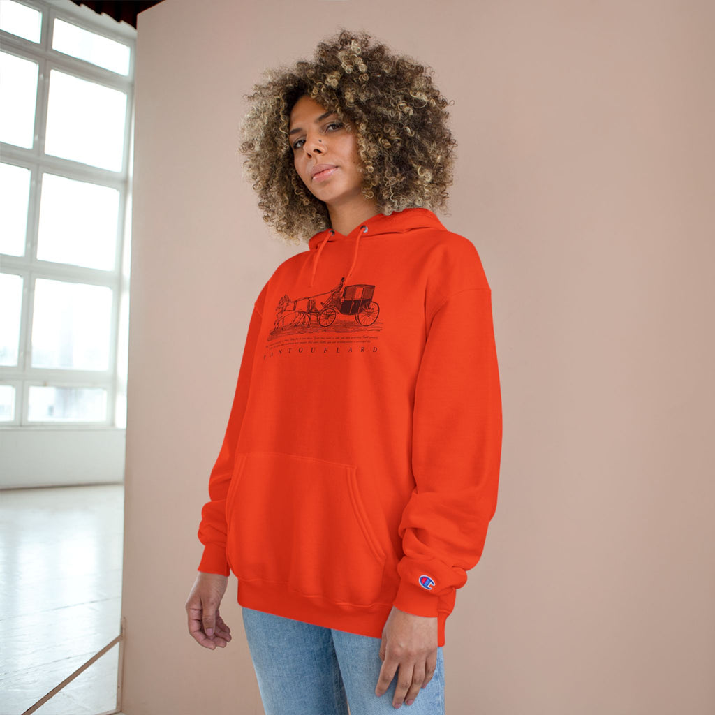 Old Money Equestrian Heritage Hoodie - The Timeless Carriage I (Champion Authentic Eco-Fleece)