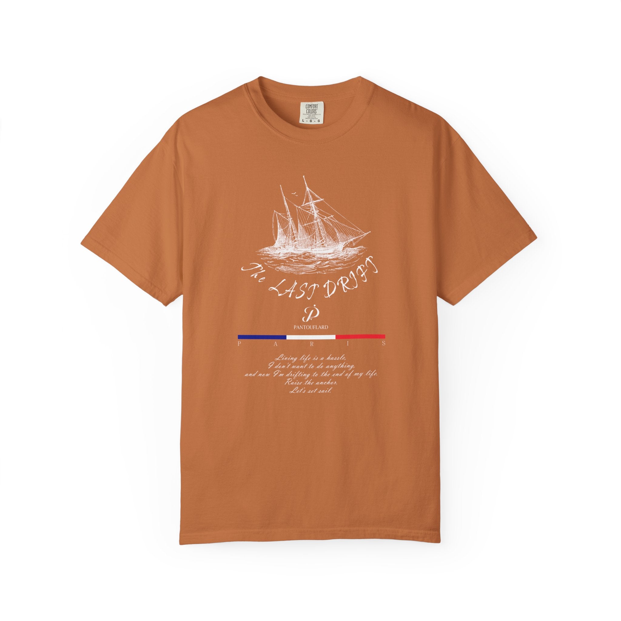 Unisex Navy Blue Nautical Ship The Last Drift 100% Cotton T-shirt