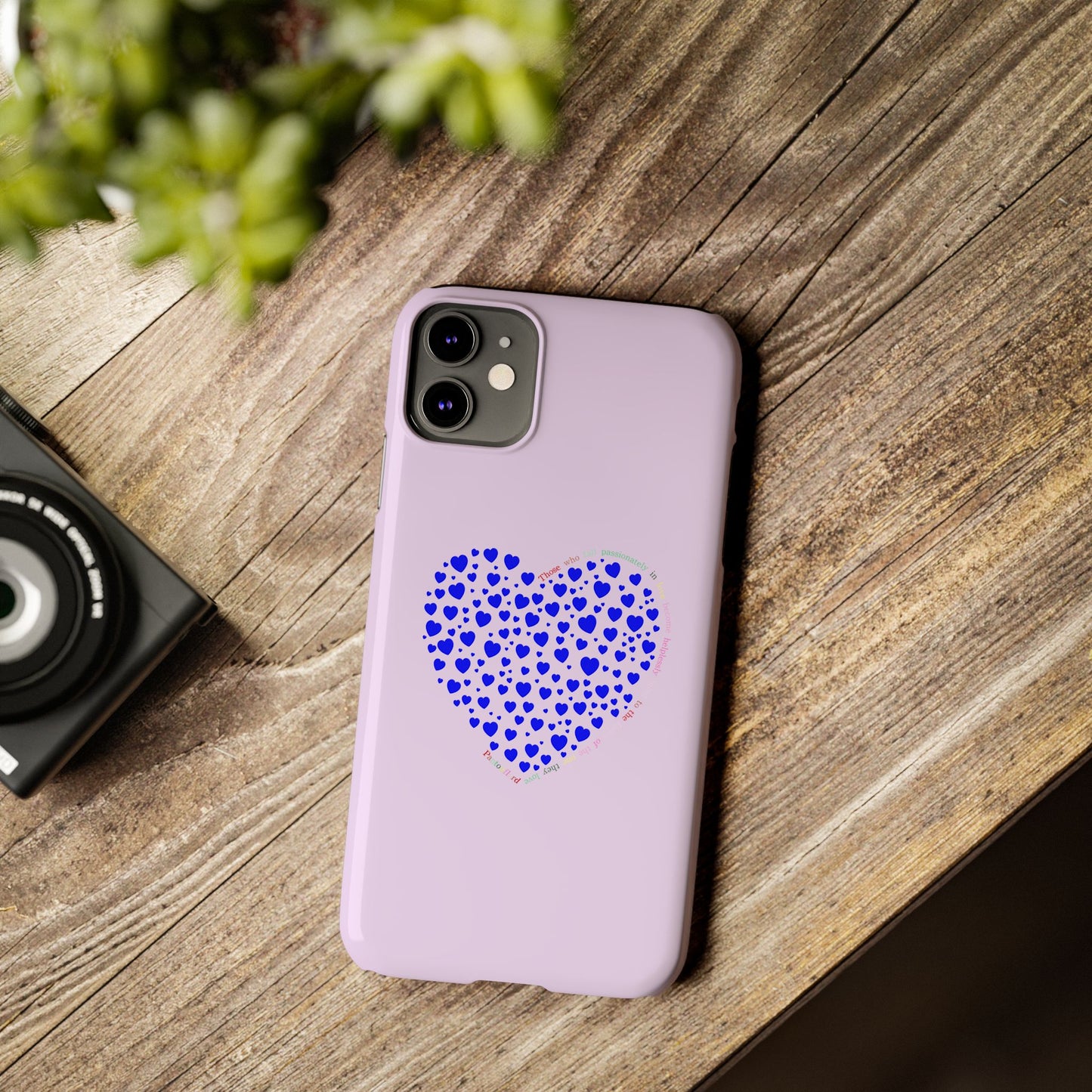 Funda delgada para iPhone Blue Heart