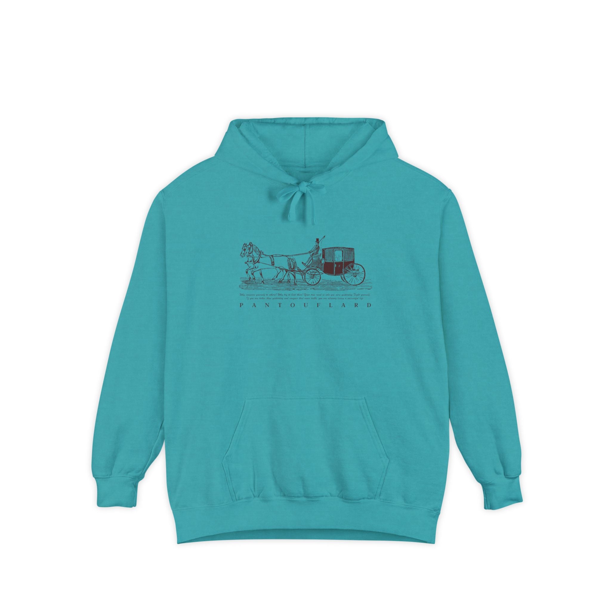 Old Money Equestrian Heritage Hoodie - The Heritage Carriage I (Premium Garment-Dyed Heavyweight Fleece)
