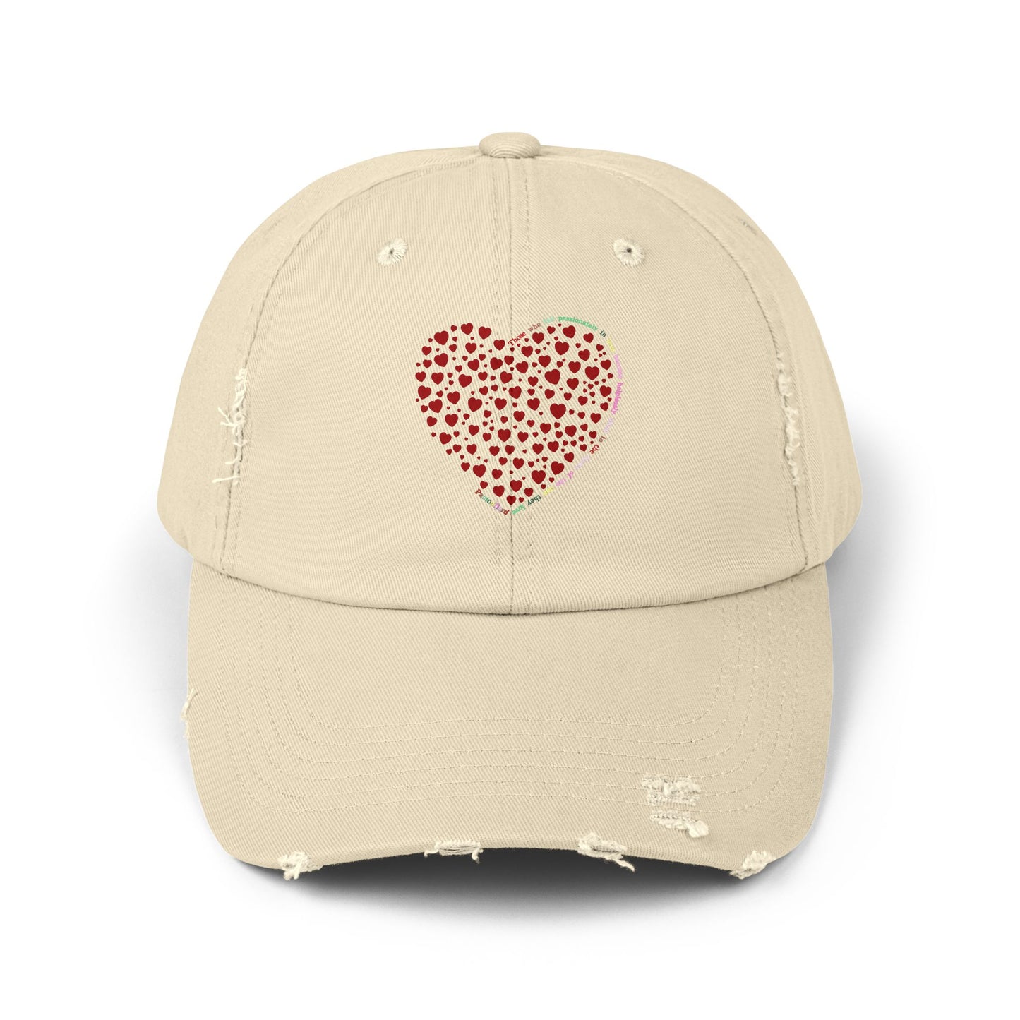 Distressed Red Heart Cap, Casual Hat