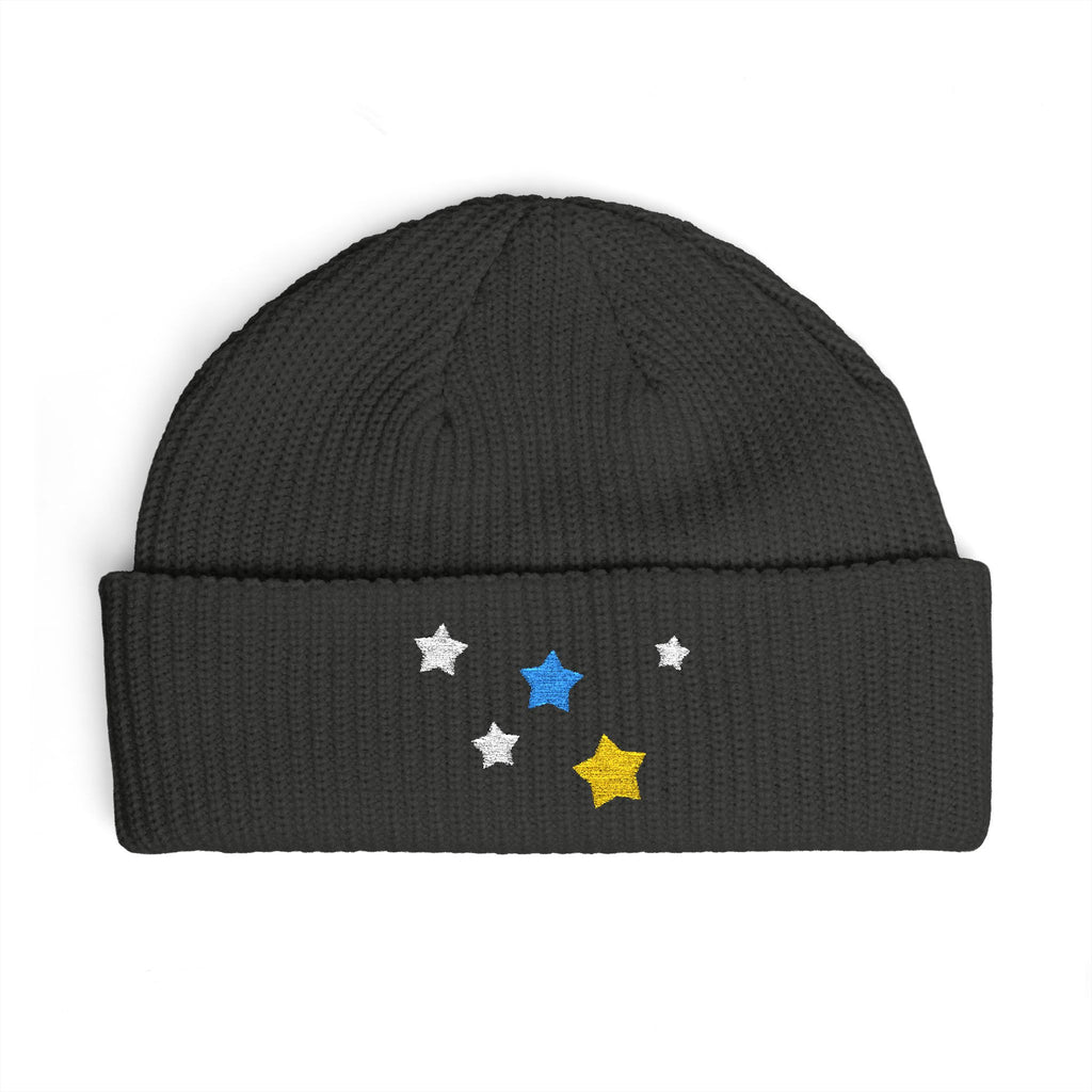 Pastel Lime color Kitschy Cassiopeia Constellation 100% Acrylic Cuff Beanie