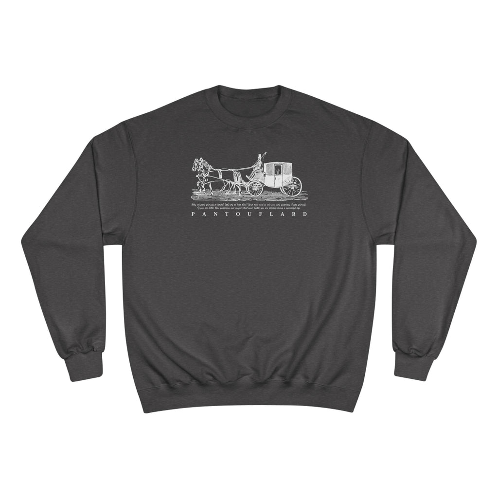 Old Money Equestrian Champion Crewneck - Royal White Carriage (Authentic Varsity Streetwear)