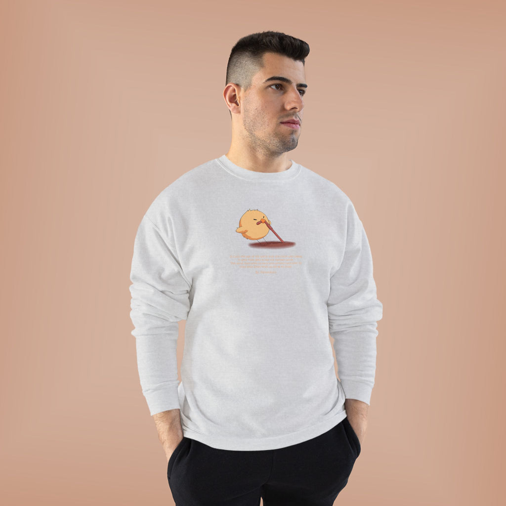 Funny Early Bird Parody Sweatshirt | "The Late Bird Gets The Feast" Sarcastic Quote | Hanes Soft Eco-Fleece Pullover (S-3XL)
