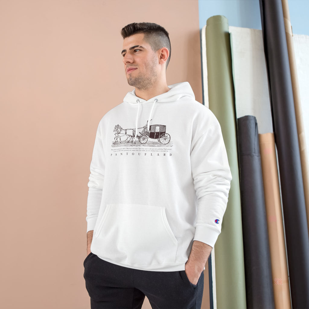 Old Money Equestrian Heritage Hoodie - The Timeless Carriage I (Champion Authentic Eco-Fleece)