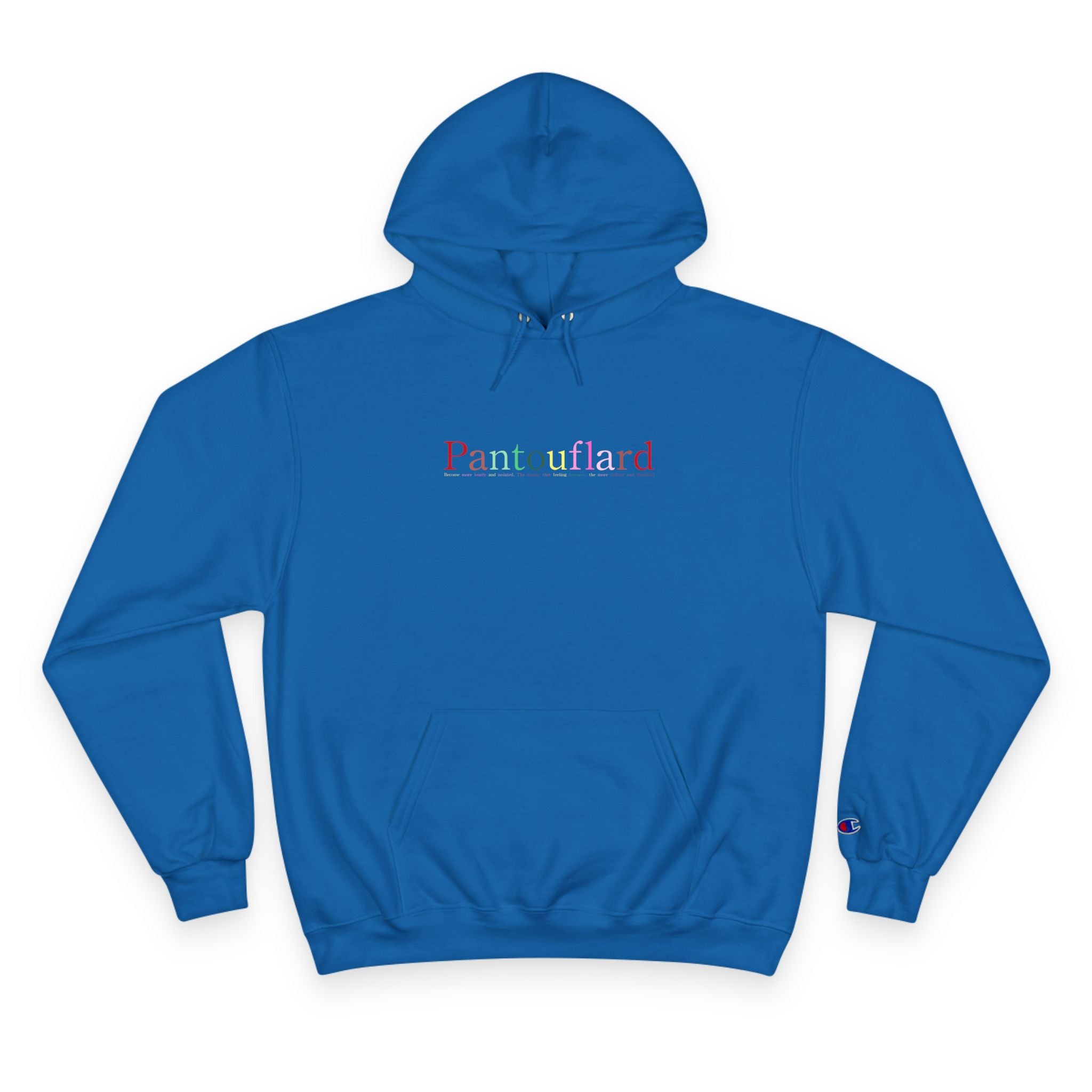 Old Money Aesthetic Champion Hoodie - Pantouflard Pastel Logo (Premium Powerblend Fleece)