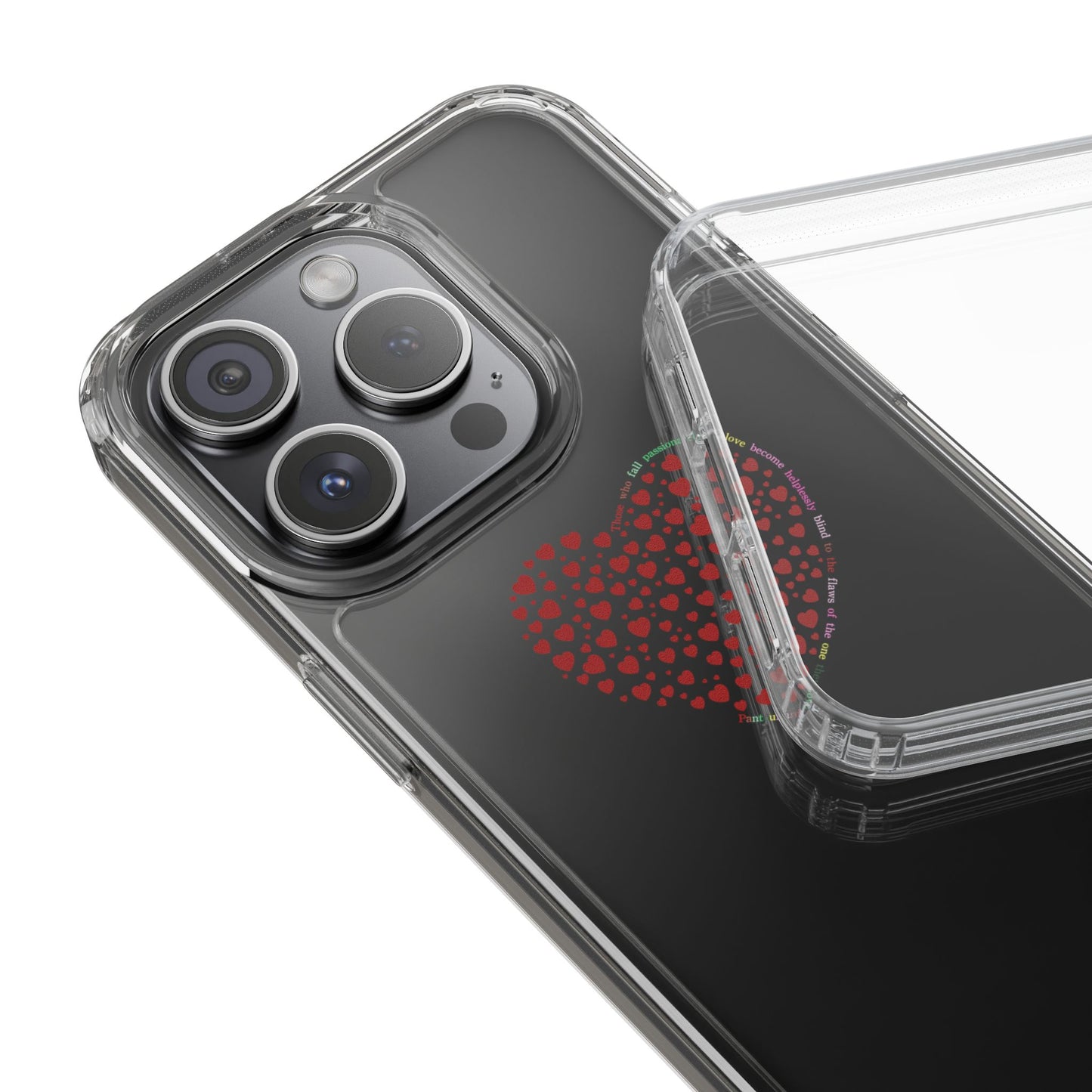 Red Heart Clear Phone Case