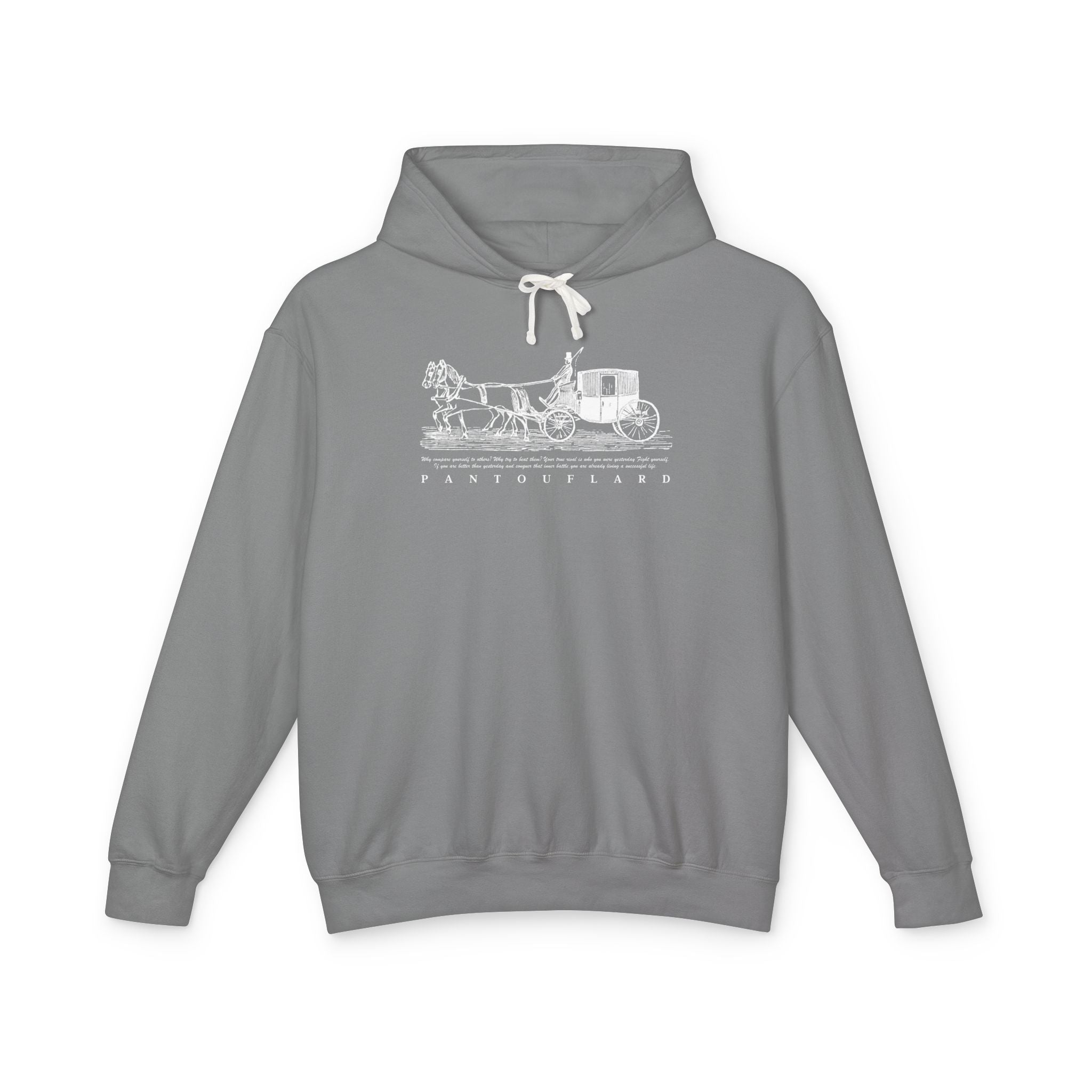 Old Money Equestrian Heritage Hoodie - The Timeless Carriage II (Lightweight 100% Cotton)