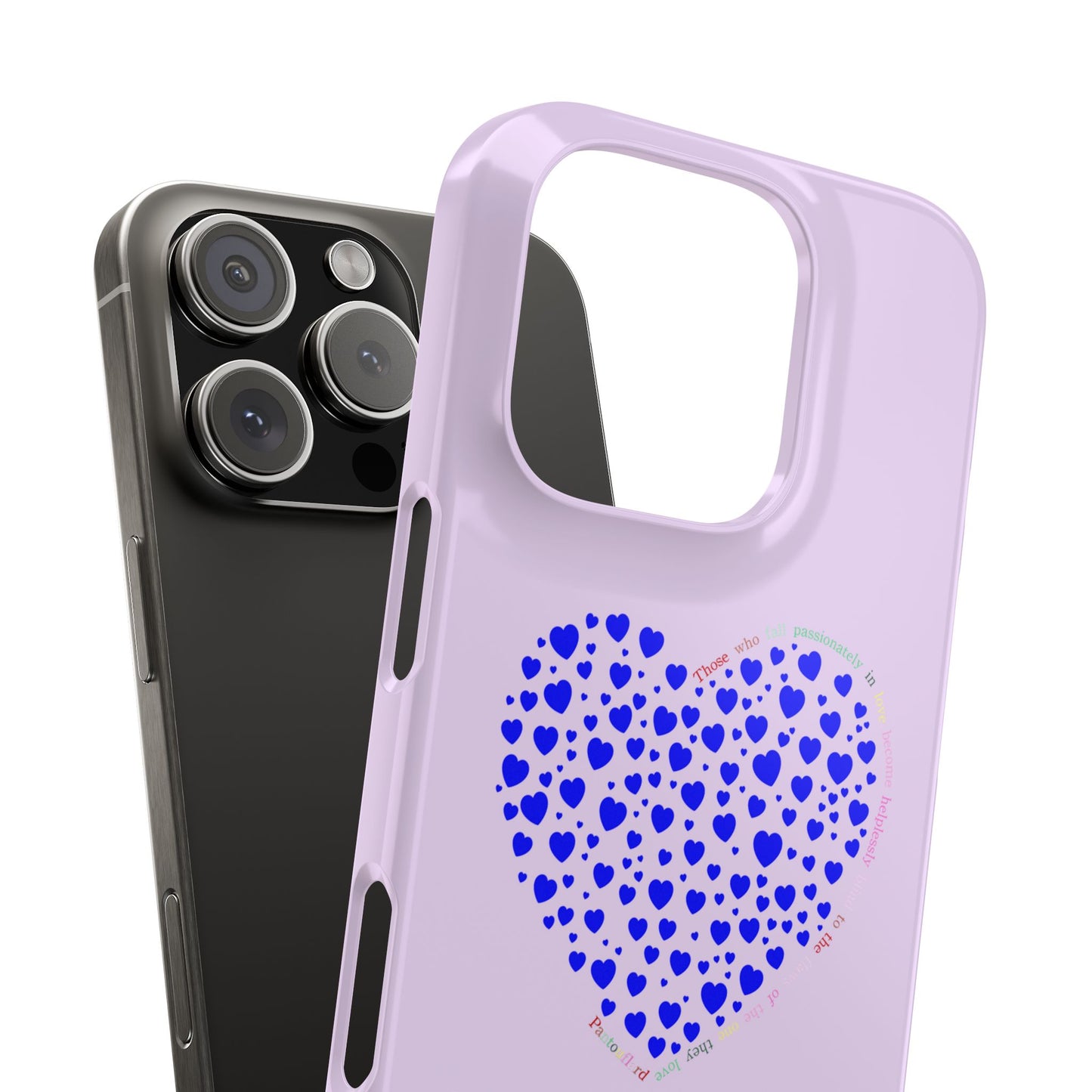 Funda delgada para iPhone Blue Heart