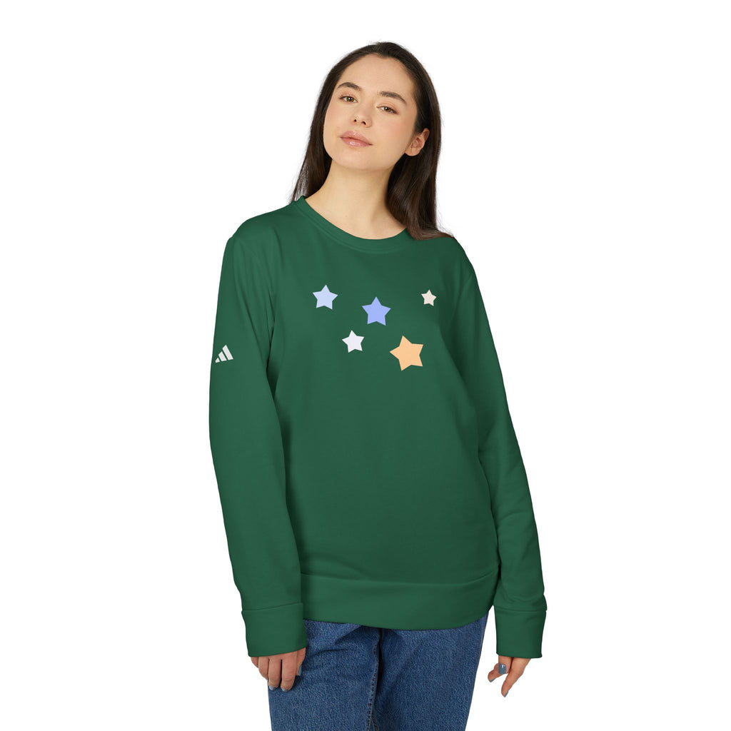 Unisex Royal Blue Kitschy Cassiopeia Constellation BCI Cotton Adidas Sweatshirt