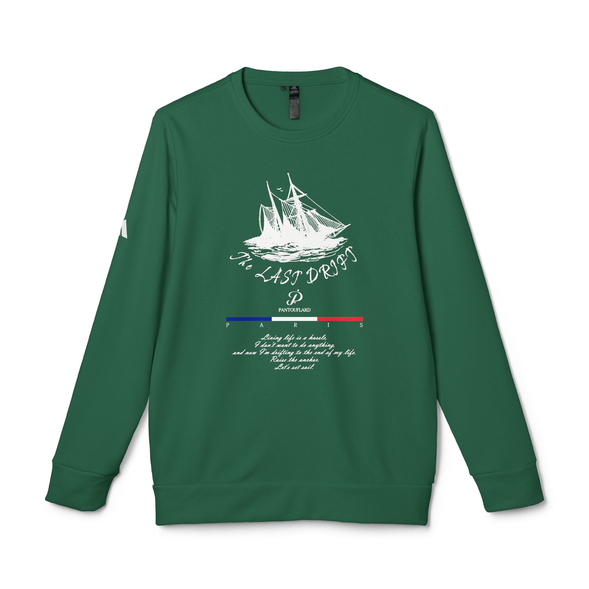 Sudadera unisex Adidas® de forro polar con cuello redondo