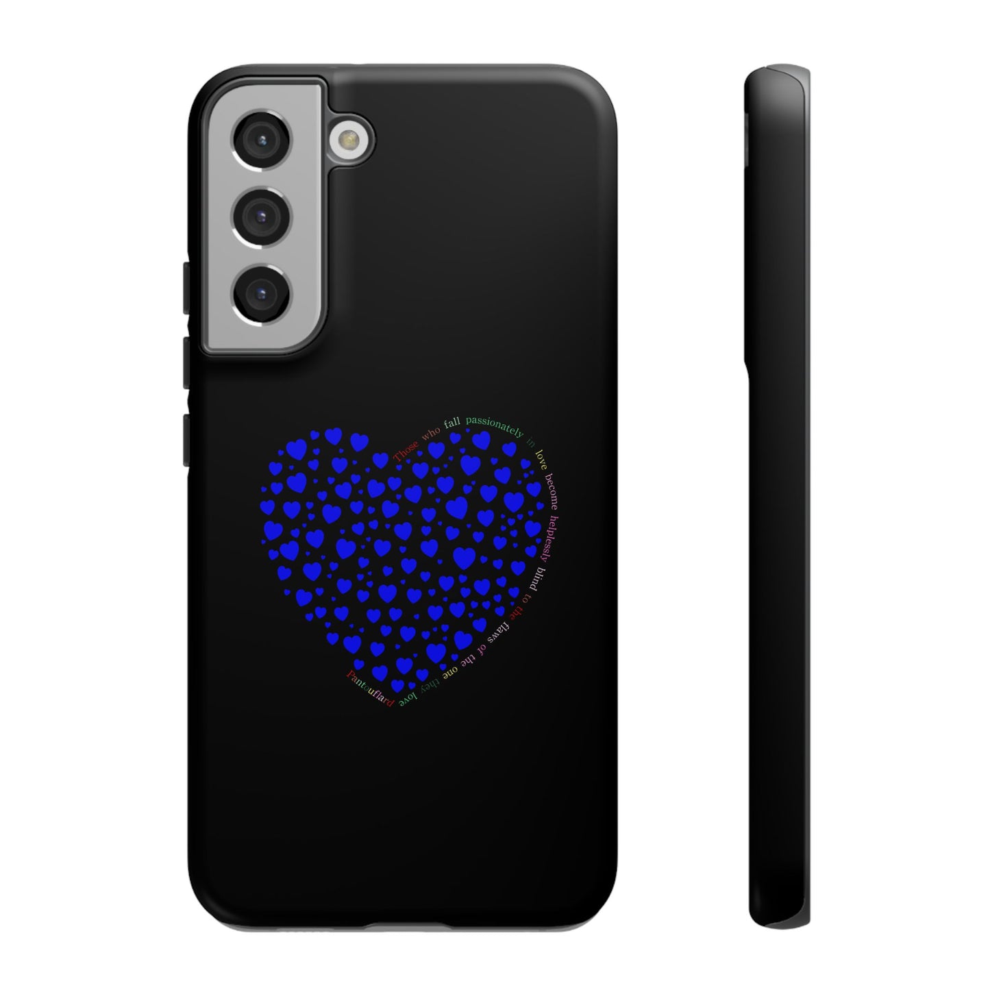 Fundas de corazón azul para teléfonos iPhone, Galaxy, Google Pixel (54 tipos)