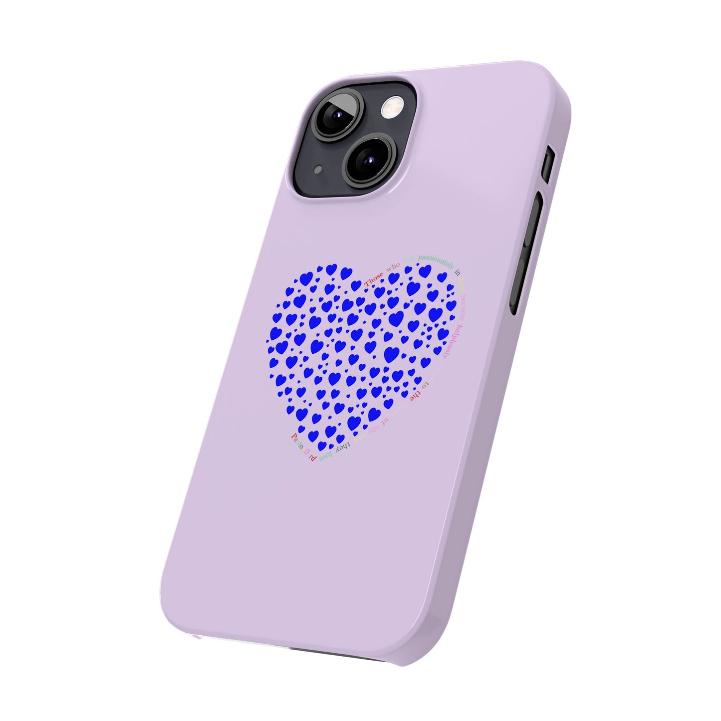 Funda delgada para iPhone Blue Heart