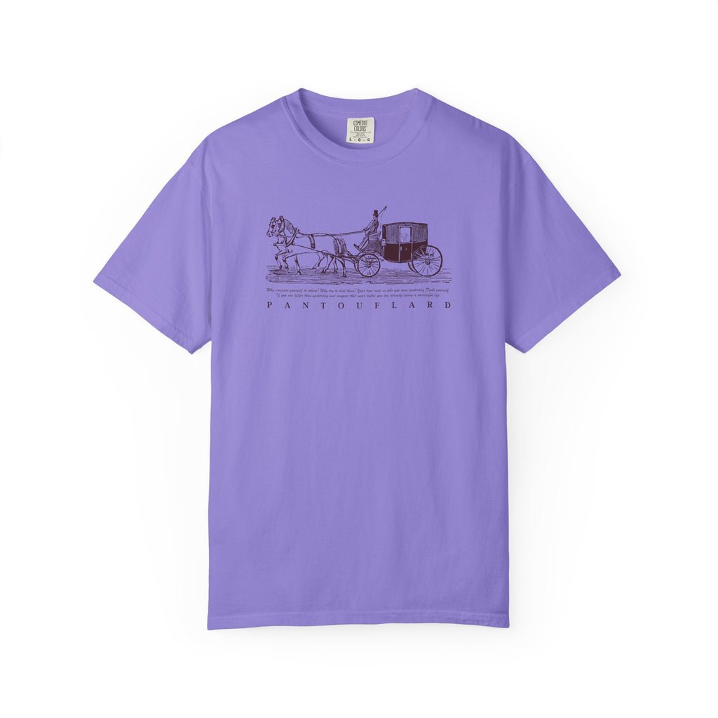 Unisex Burnt Orange Vintage Horse Carriage 100% Cotton T-shirt