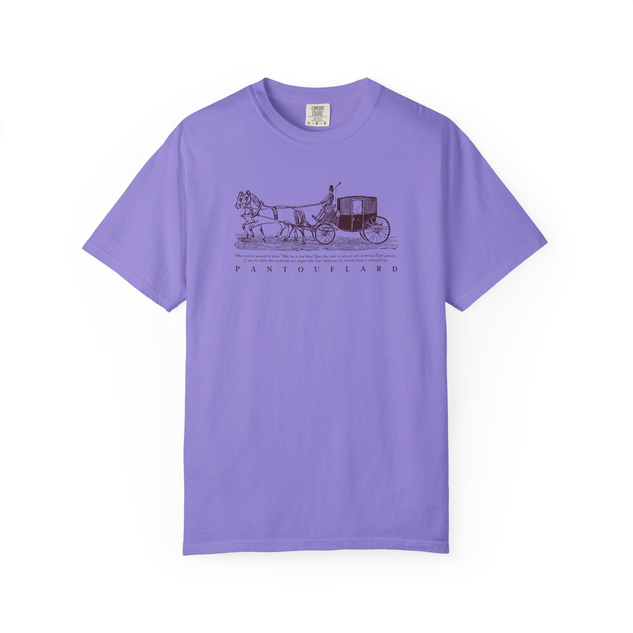 Unisex Burnt Orange Vintage Horse Carriage 100% Cotton T-shirt