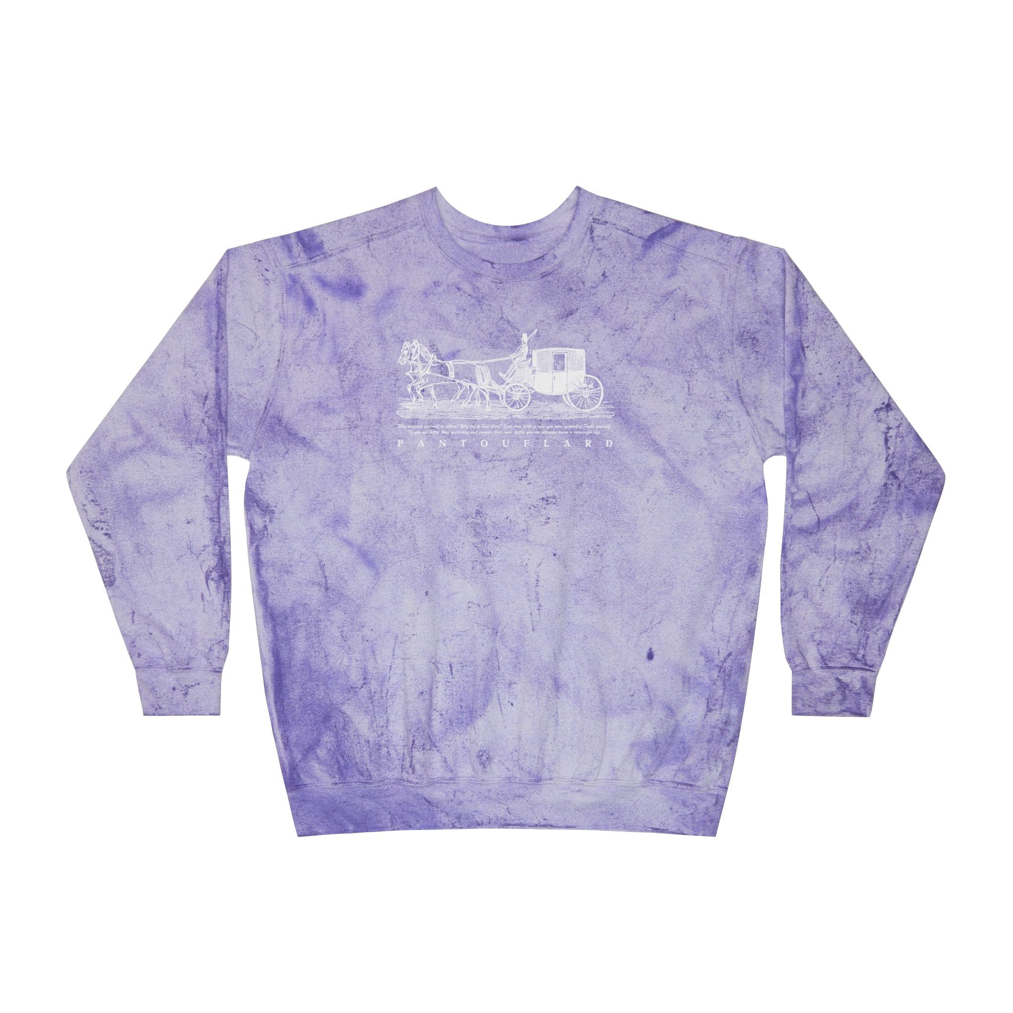 Old Money Equestrian Mineral Wash Crewneck - The Timeless Carriage II (Comfort Colors Color Blast)